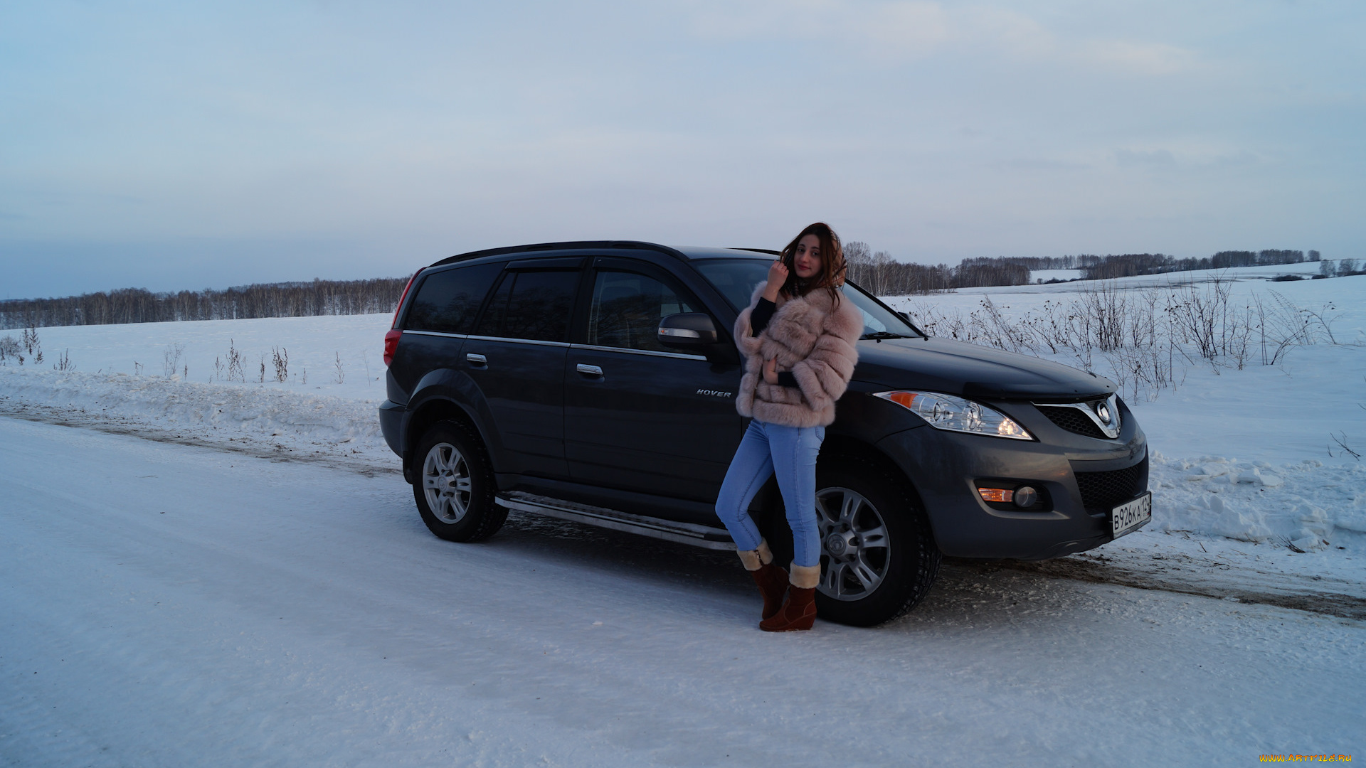 автомобили, -авто, с, девушками, зима