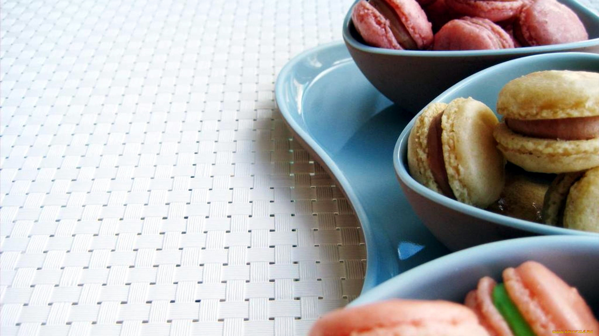 еда, макаруны, лакомство, печенье, ассорти