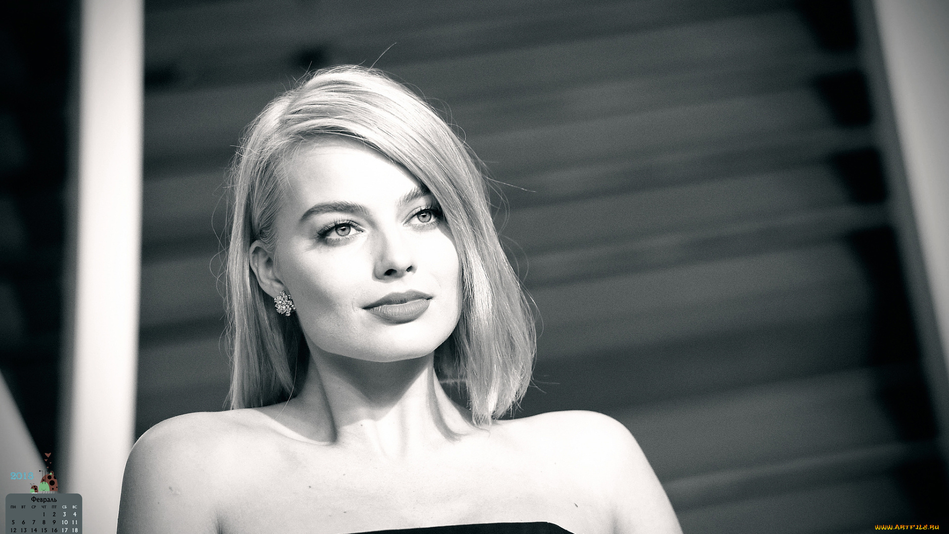 margo, robbi, календари, знаменитости, девушка, 2018, взгляд, лицо