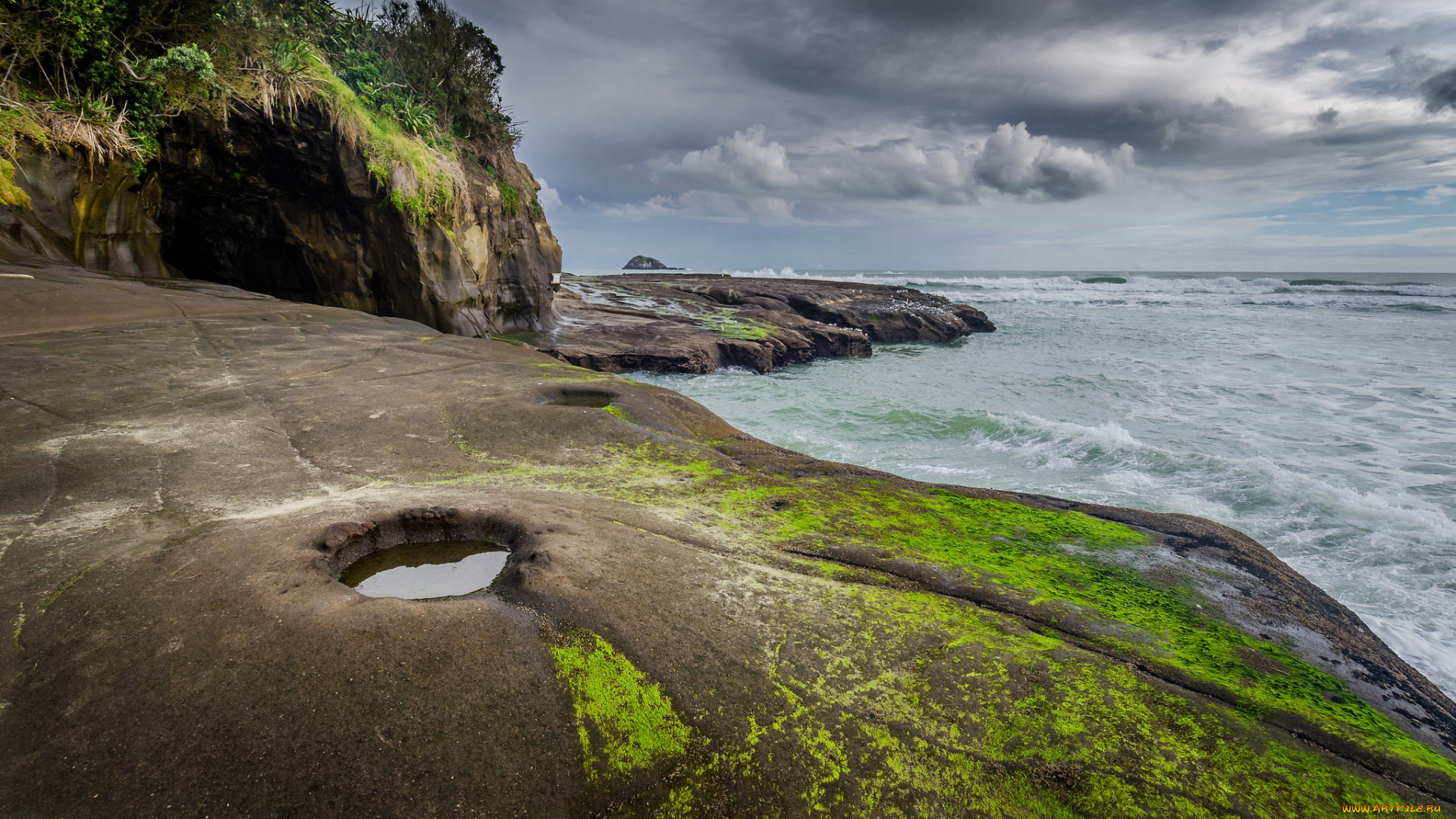 природа, побережье, простор