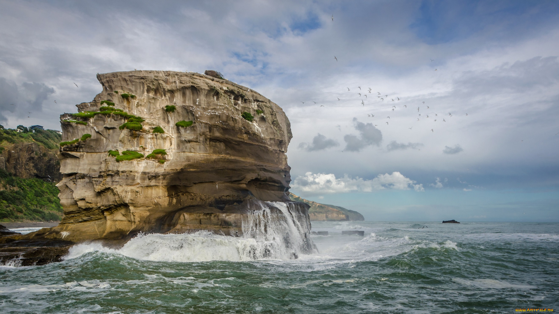 природа, побережье, простор