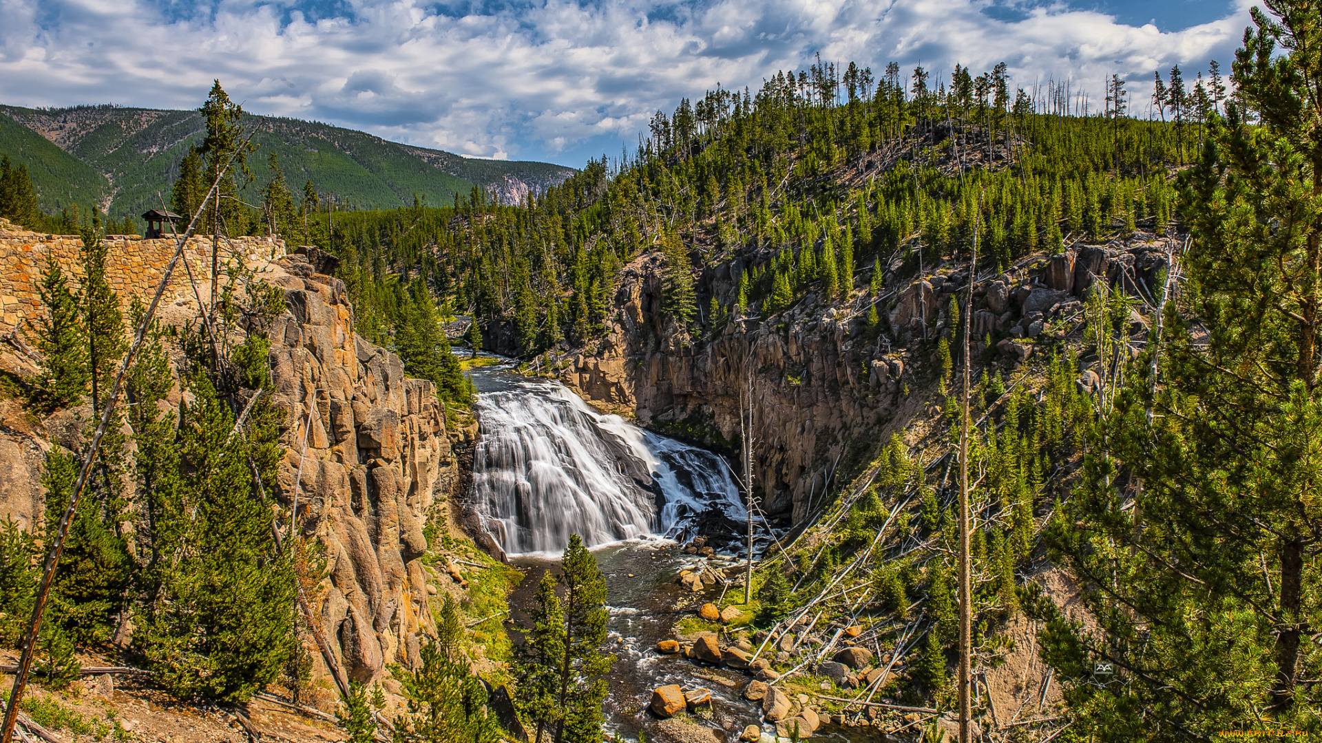 природа, водопады, простор