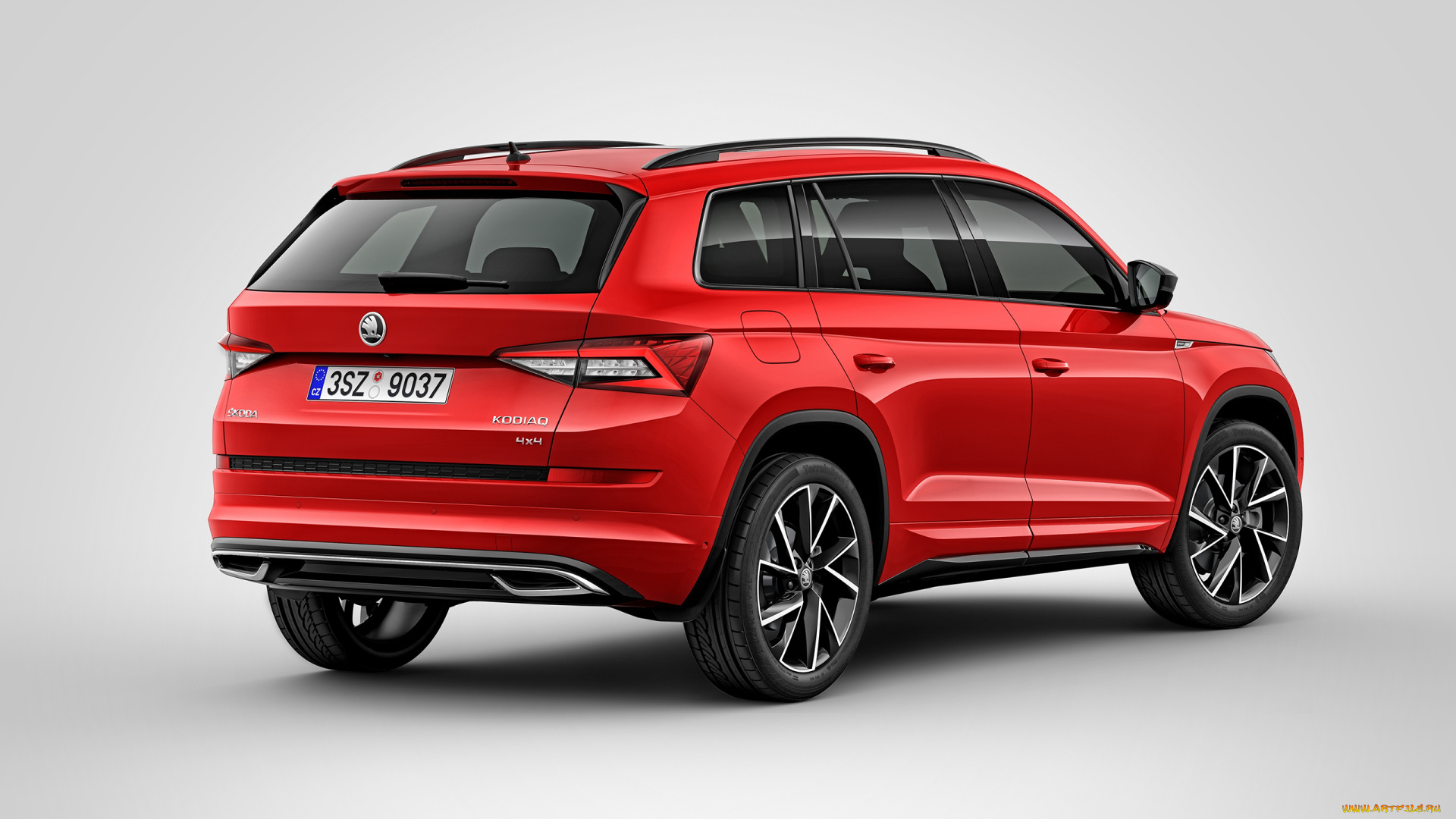 skoda, kodiaq, 4&, 215, 4, sportline, 2017, автомобили, skoda, kodiaq, sportline, 2017, красный