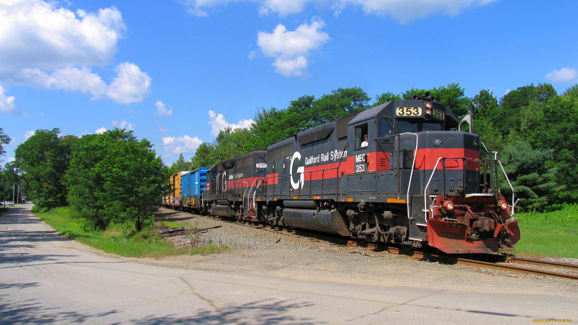 техника, поезда, локомотив, состав