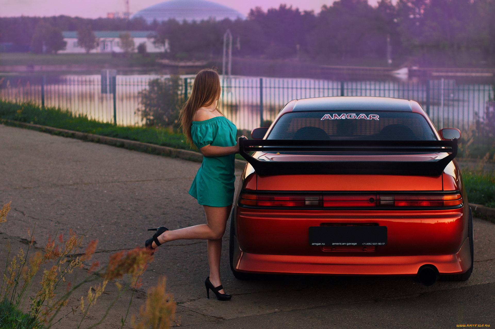 автомобили, -авто, с, девушками, toyota, mark, ii