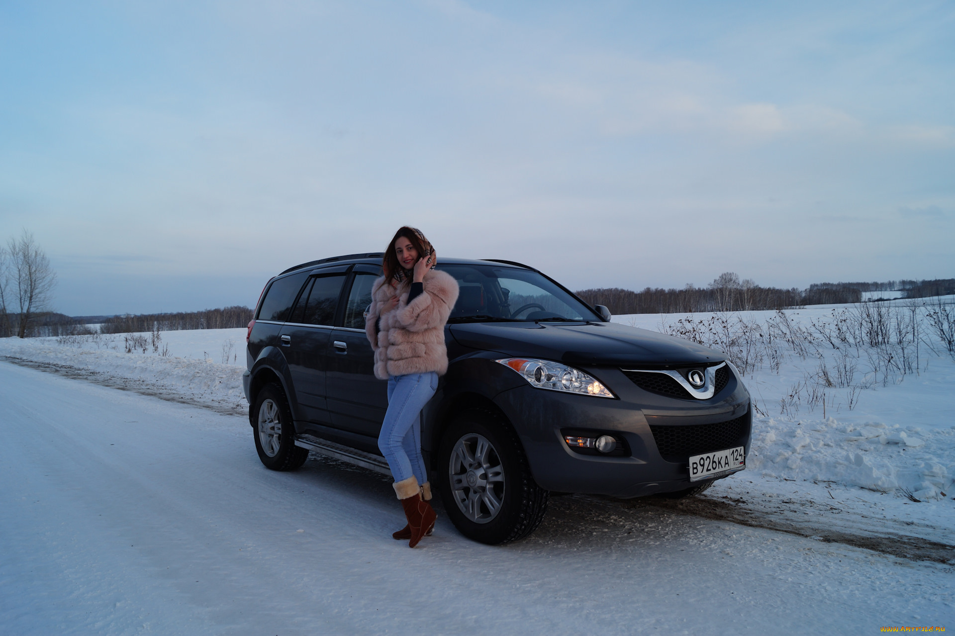 автомобили, -авто, с, девушками, зима
