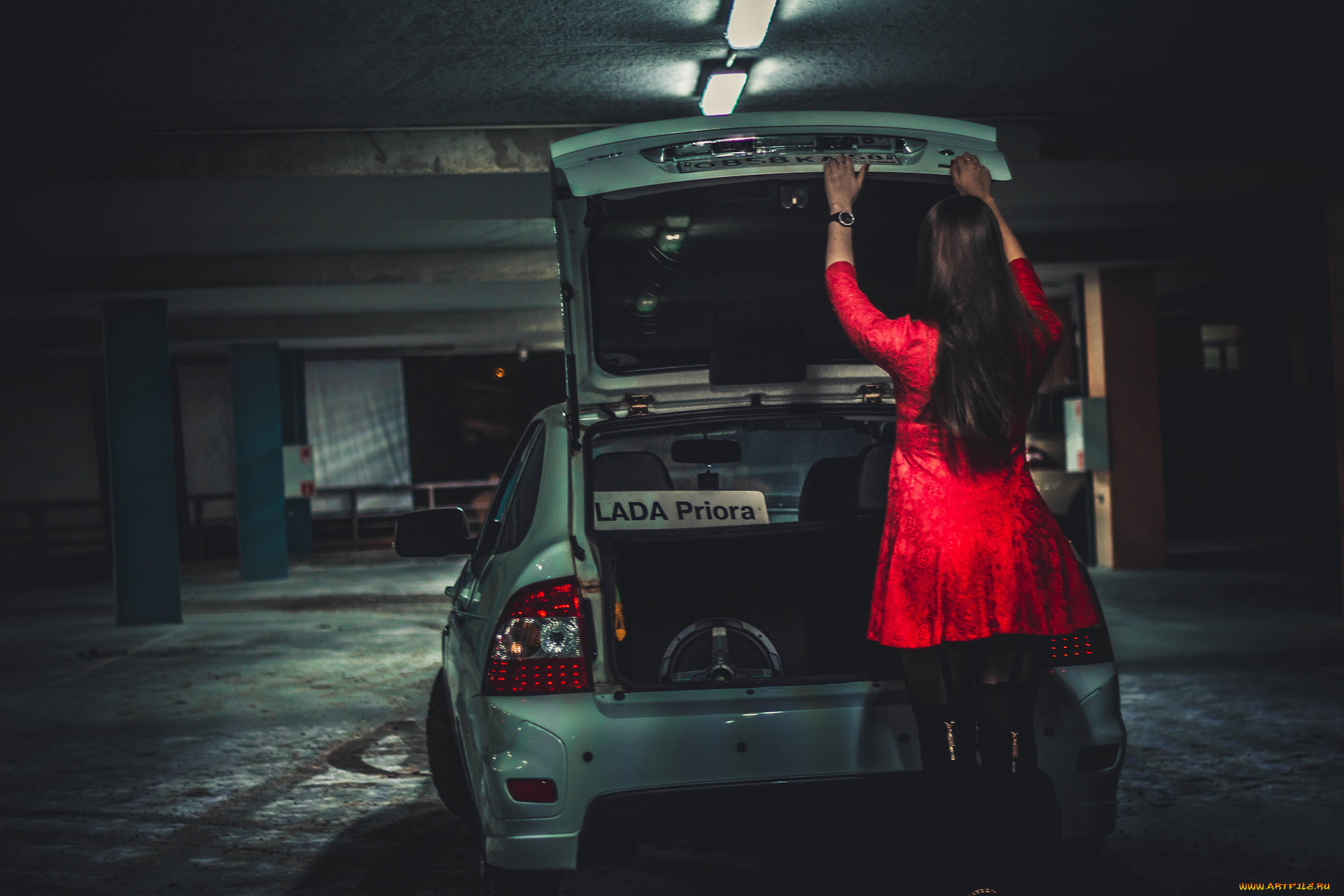 автомобили, -авто, с, девушками, лада, приора