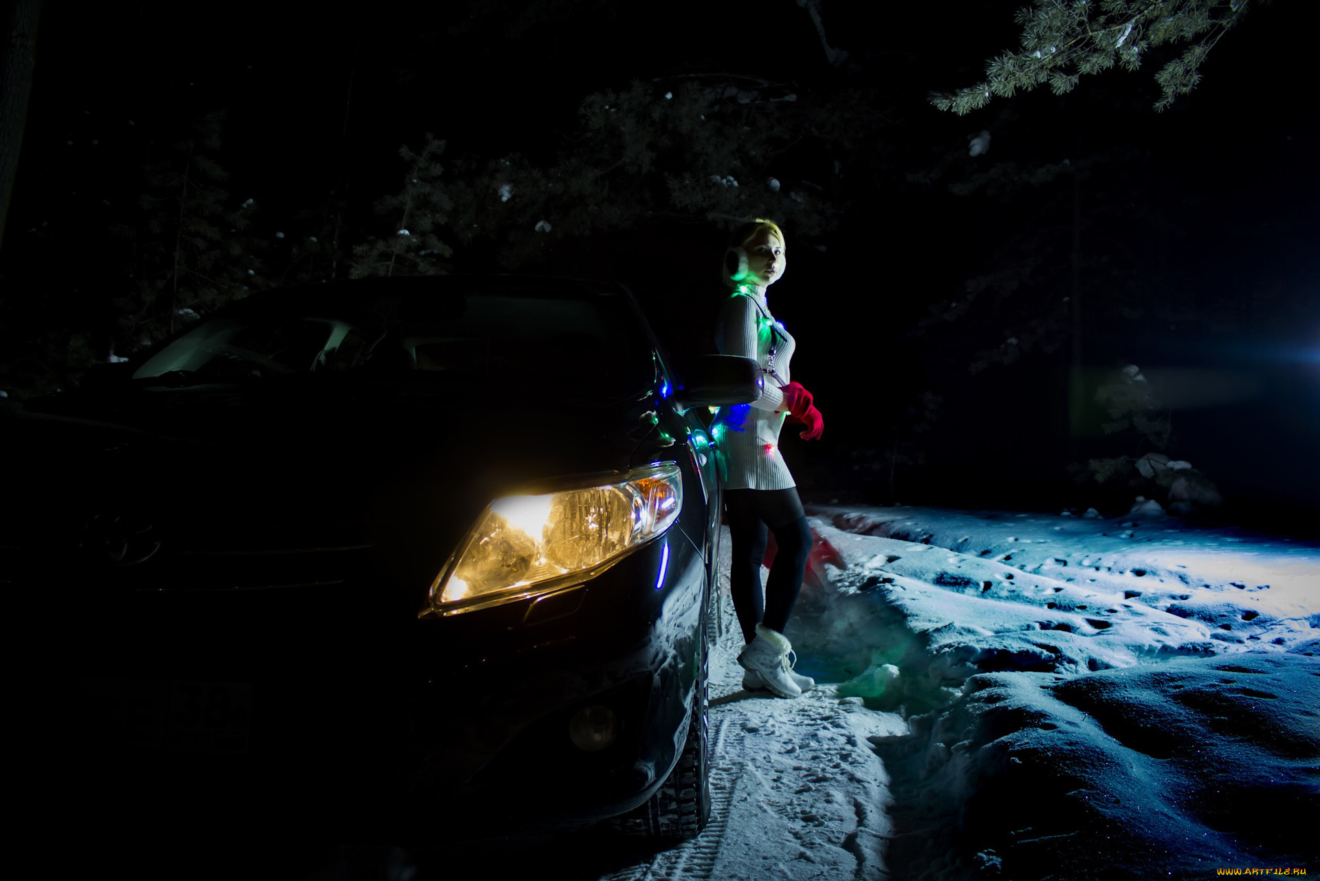 автомобили, -авто, с, девушками, toyota, corolla