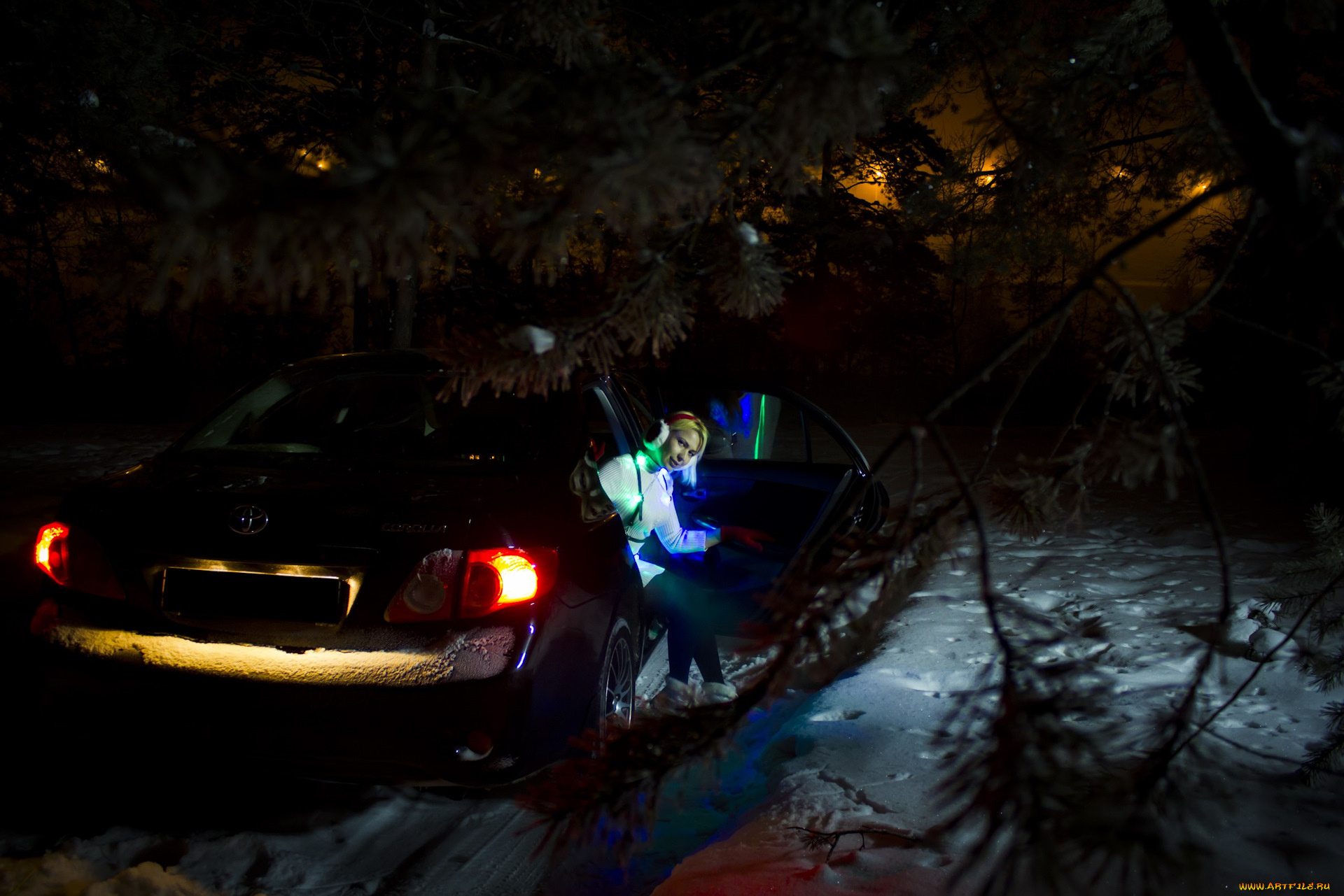 автомобили, -авто, с, девушками, toyota, corolla