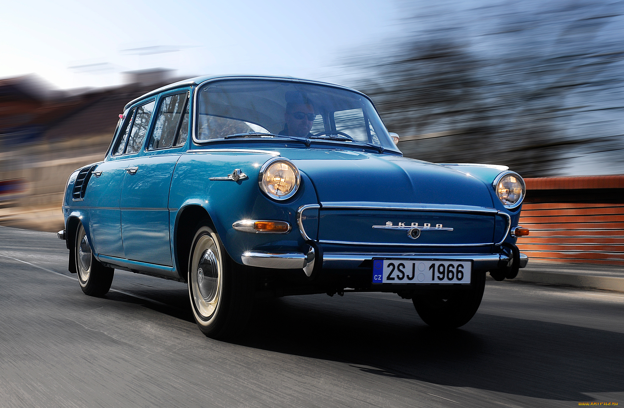 skoda, 1000, mb, 1966, автомобили, skoda, 1000, mb, 1966, blue