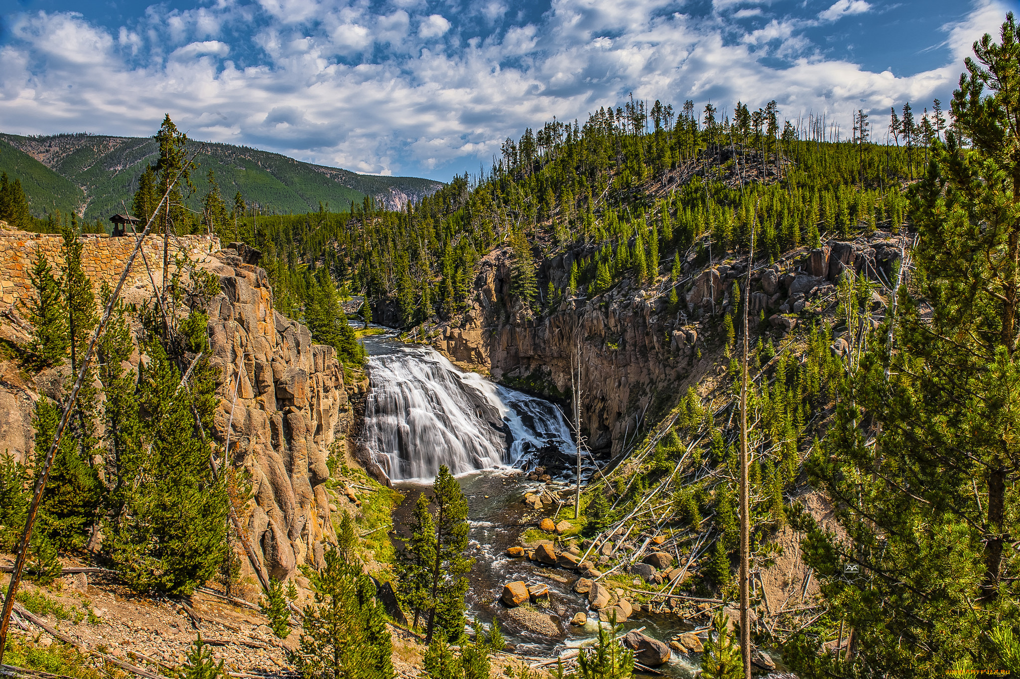 природа, водопады, простор