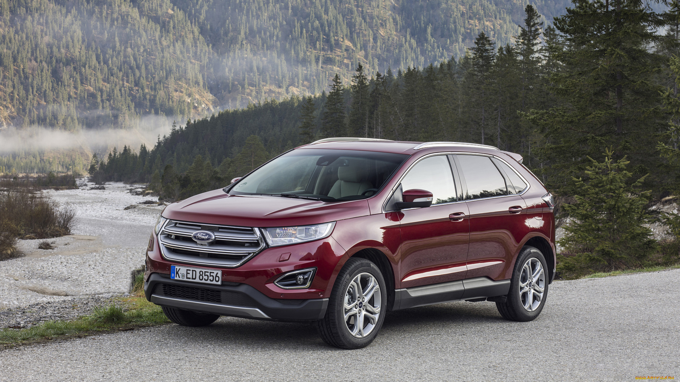 ford, edge, 2017, автомобили, ford, edge, 2017, red
