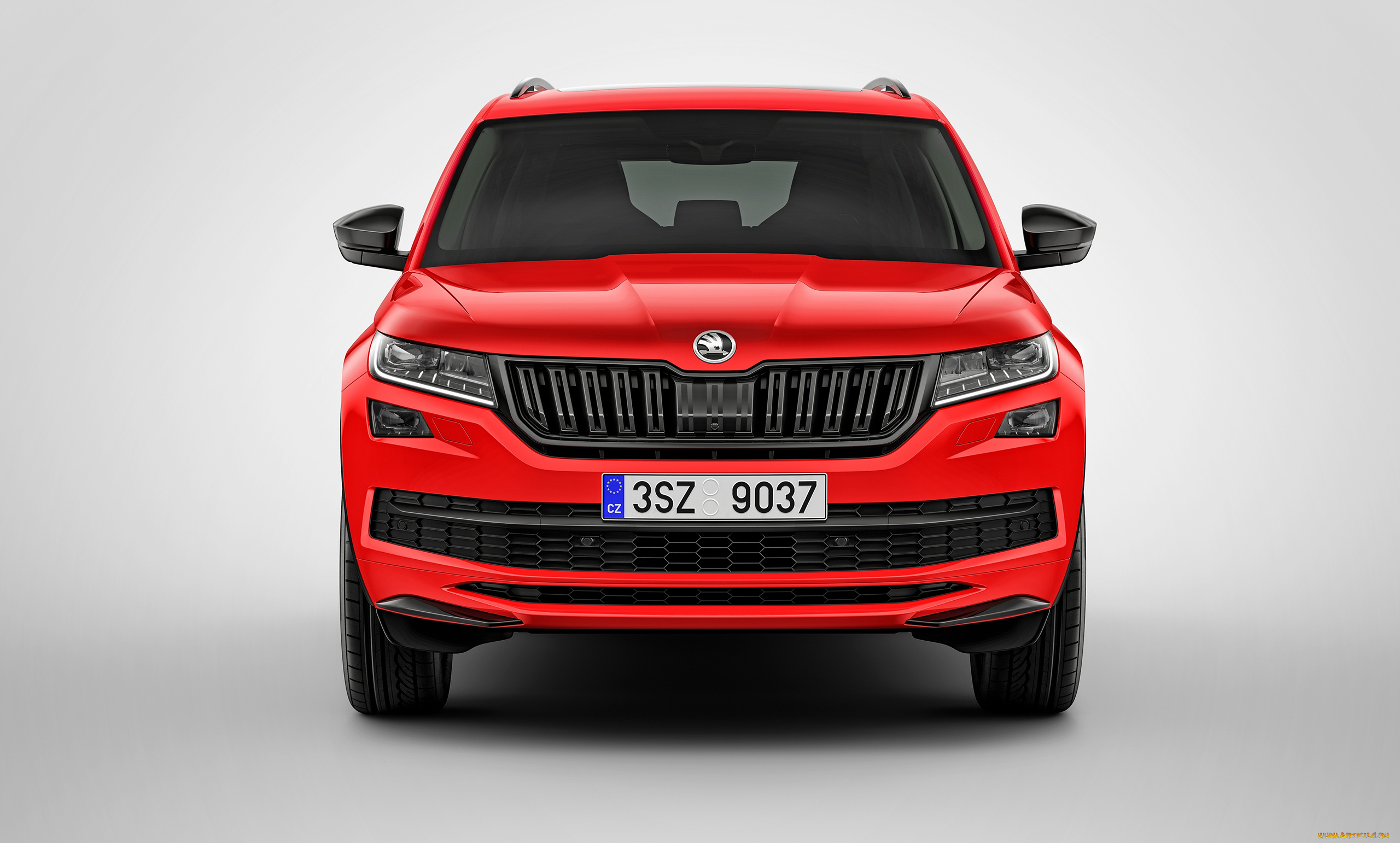 skoda, kodiaq, 4&, 215, 4, sportline, 2017, автомобили, skoda, kodiaq, sportline, 2017, красный