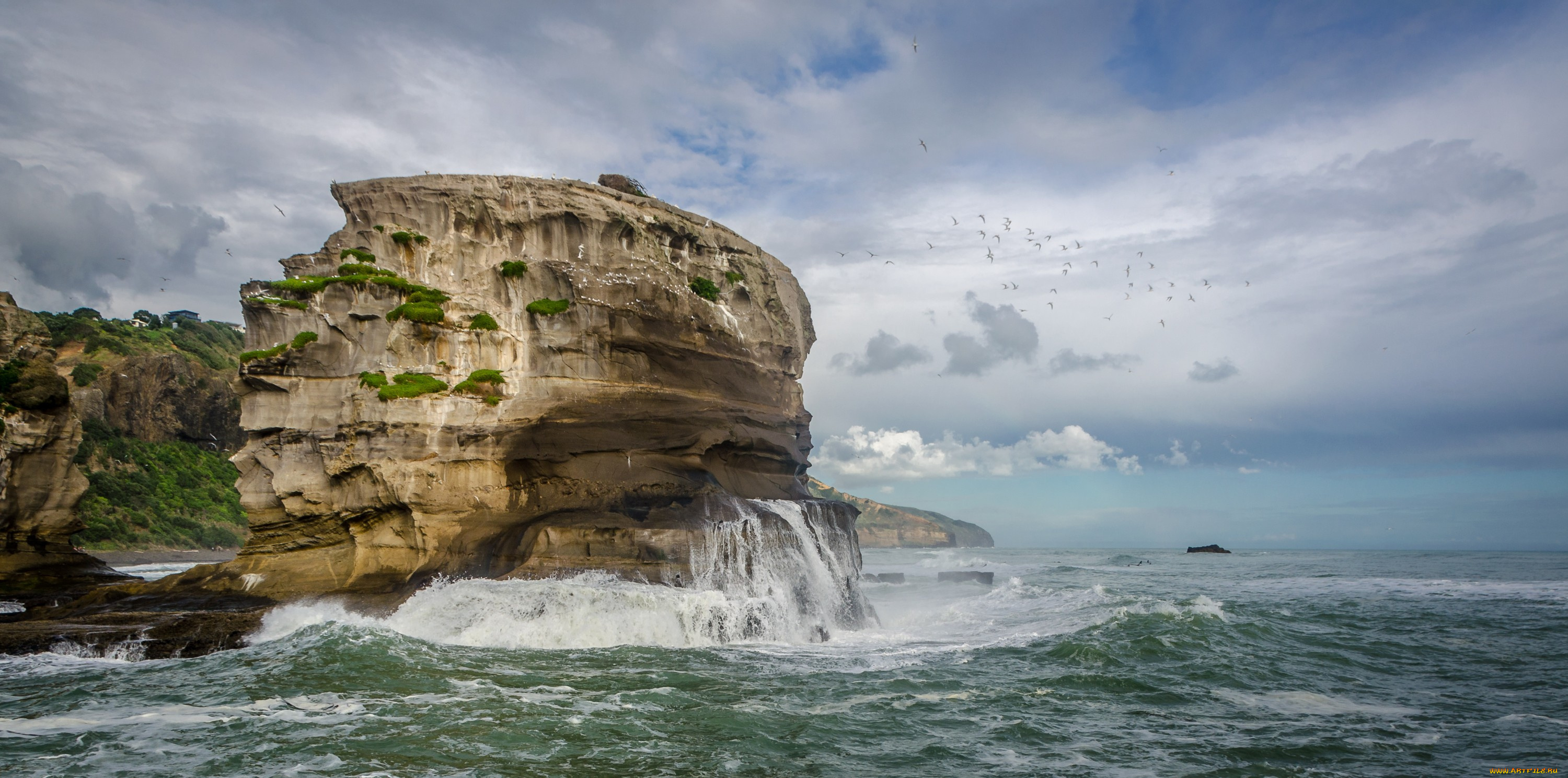 природа, побережье, простор