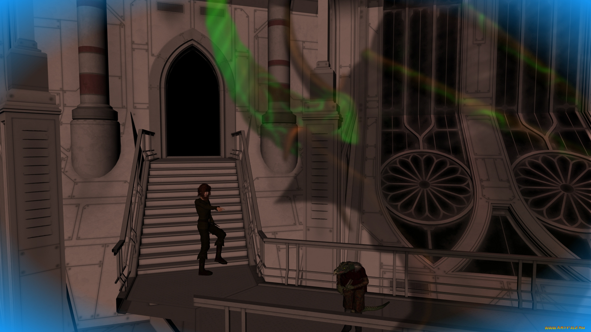 3д, графика, фантазия, , fantasy, мужчина, взгляд, фон