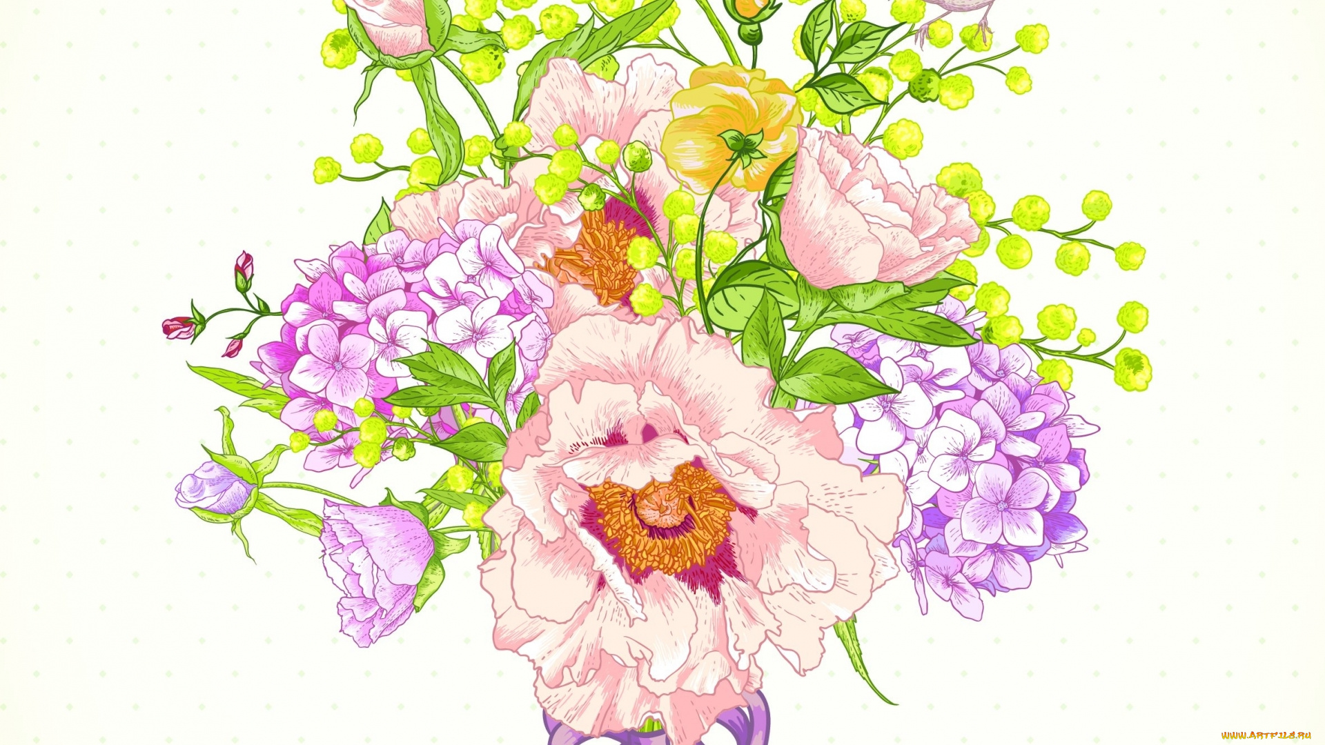 векторная, графика, цветы, , flowers, фон, цветы