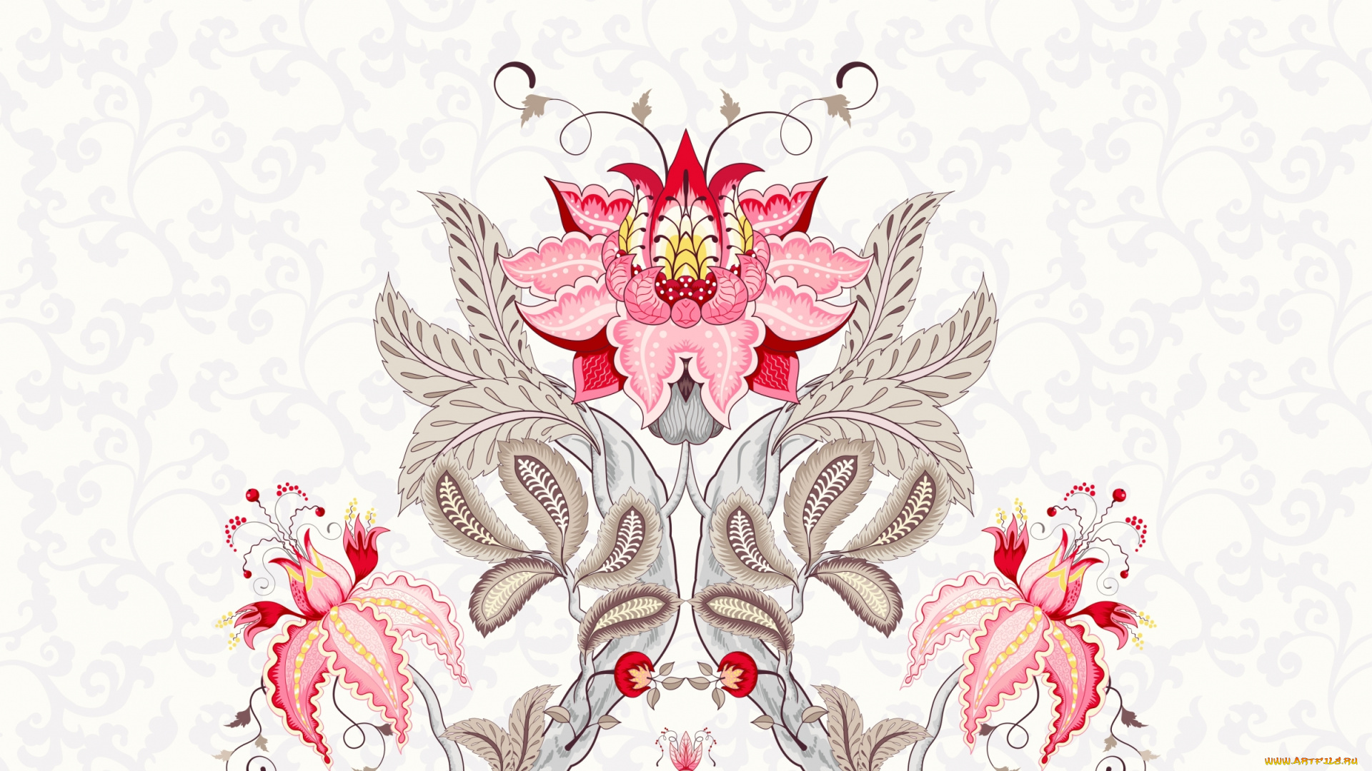 векторная, графика, цветы, , flowers, фон, цветы