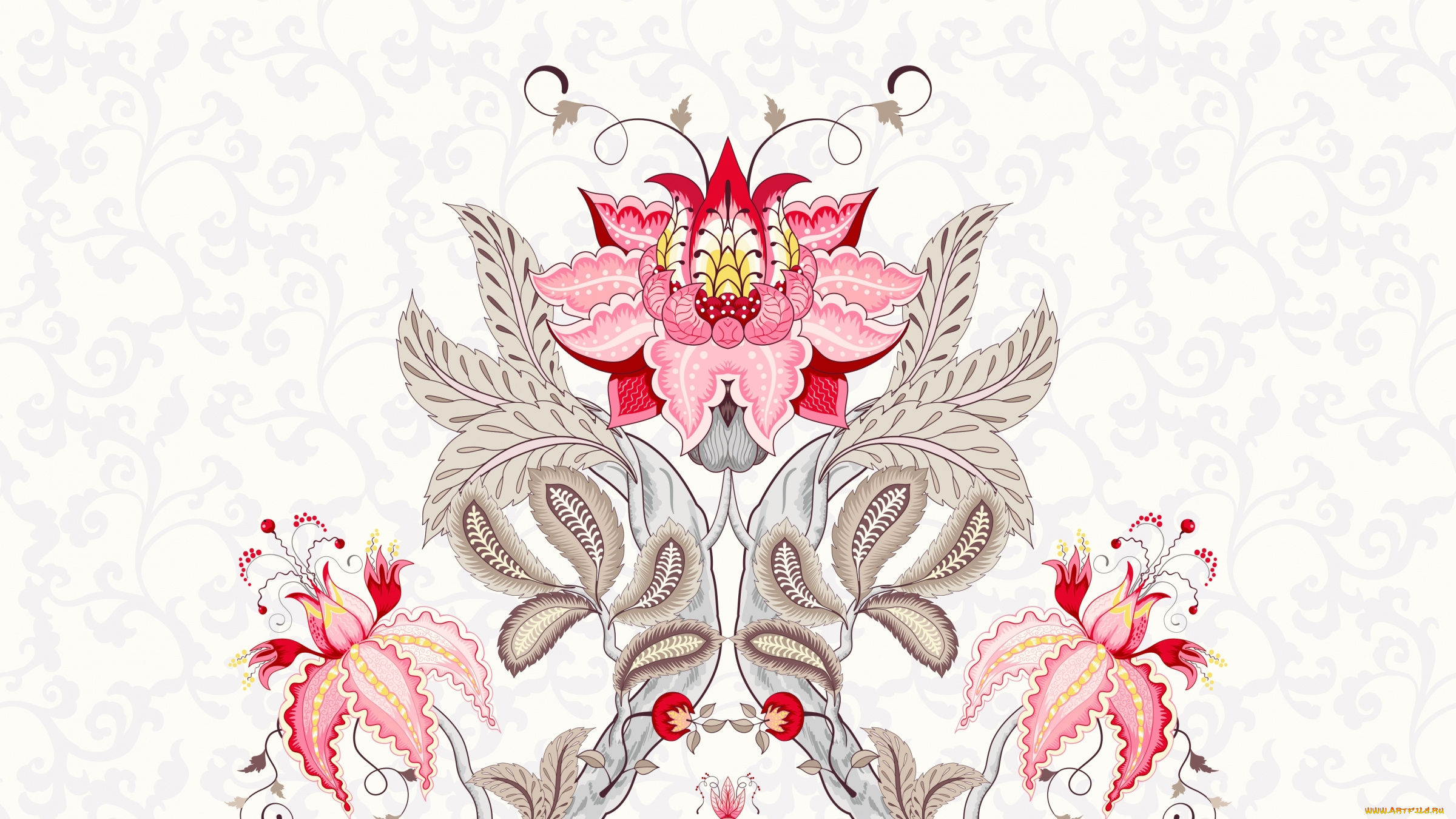 векторная, графика, цветы, , flowers, фон, цветы