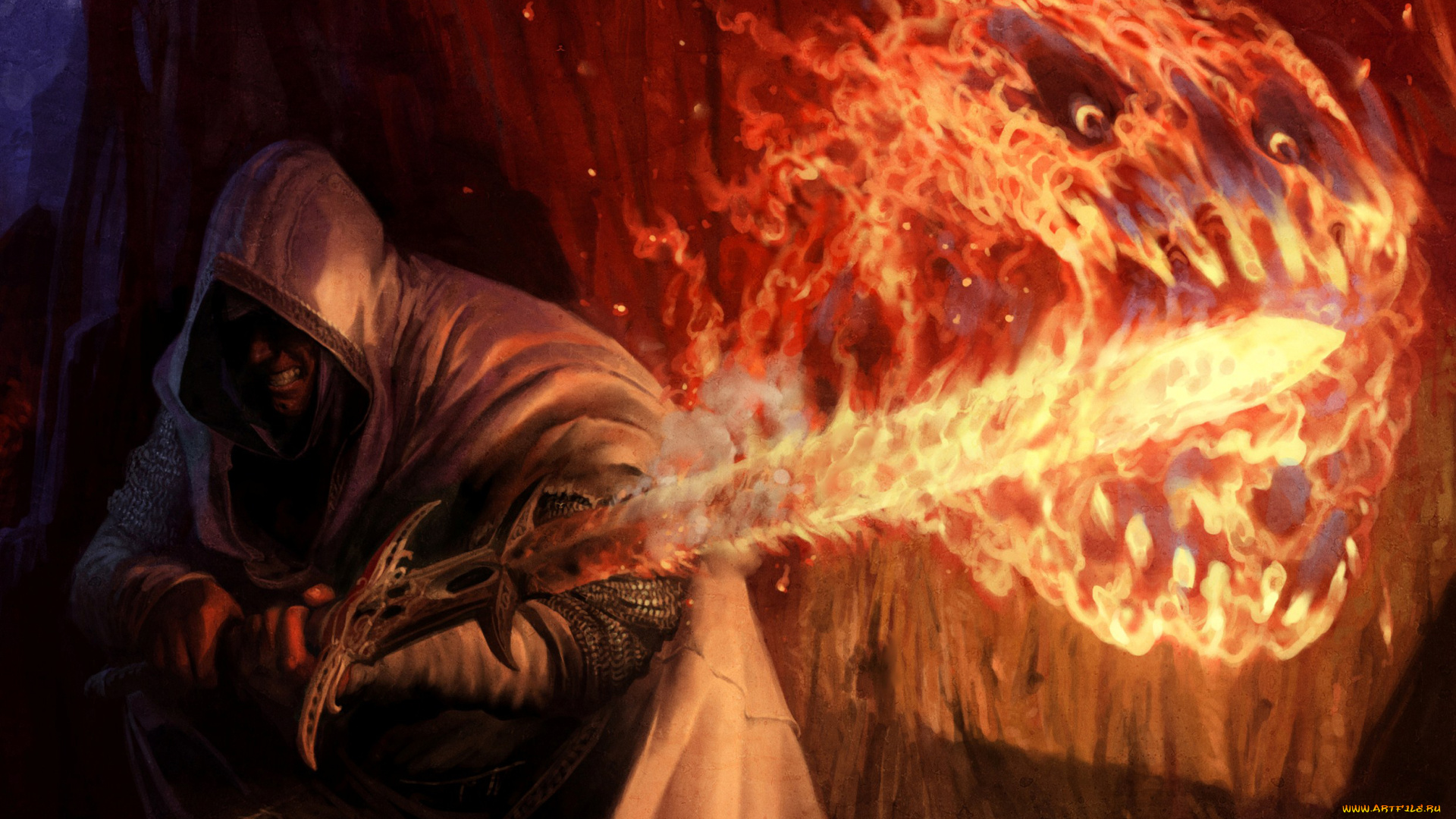 видео, игры, dungeons, &, dragons, online, лик, меч, фон, мужчина