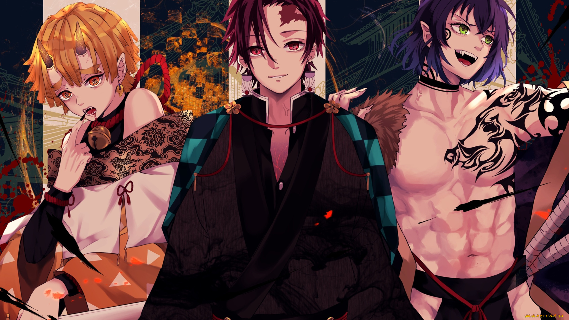 аниме, demon, slayer, , kimetsu, no, yaiba, клинок, рассекающий, демонов