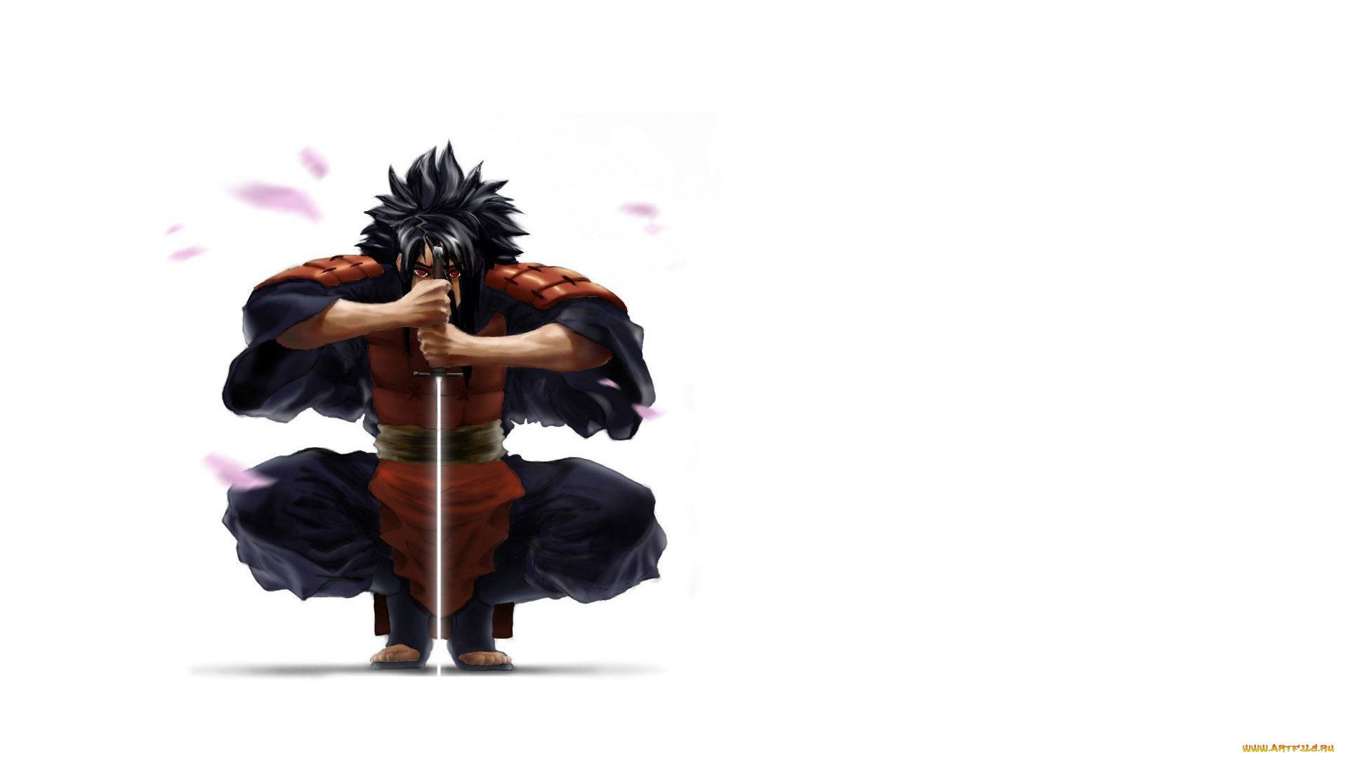 аниме, naruto, учиха, мадара, доспехи, меч