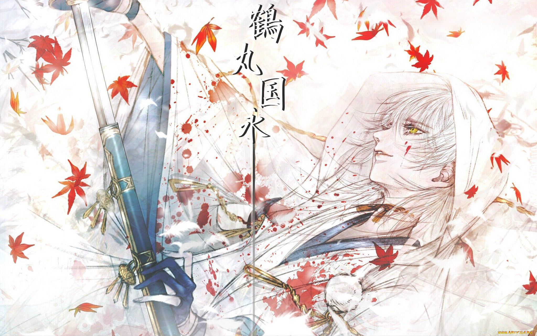 аниме, touken, ranbu, tsurumaru, kuninaga