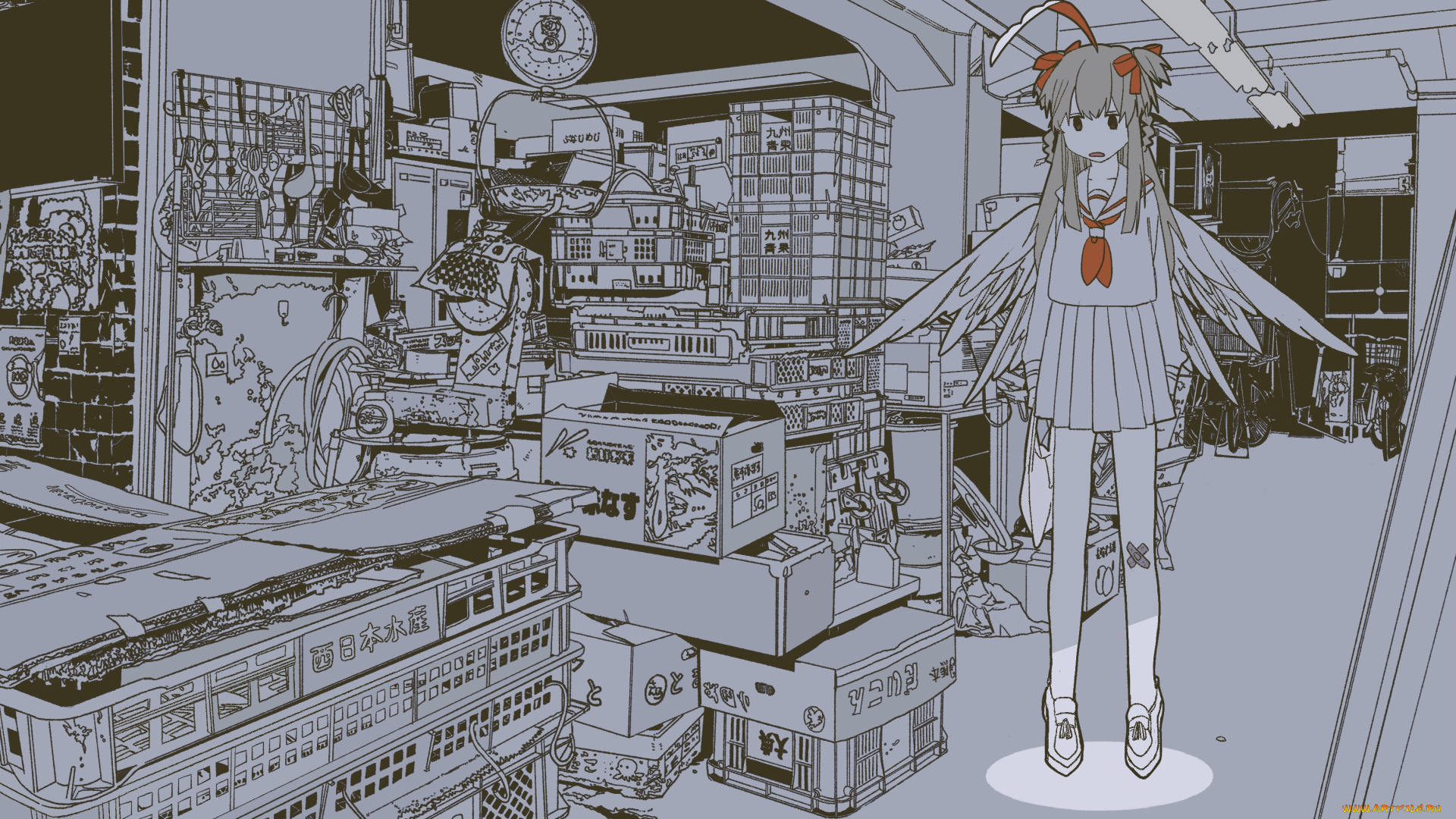 аниме, ангелы, , демоны, девушка