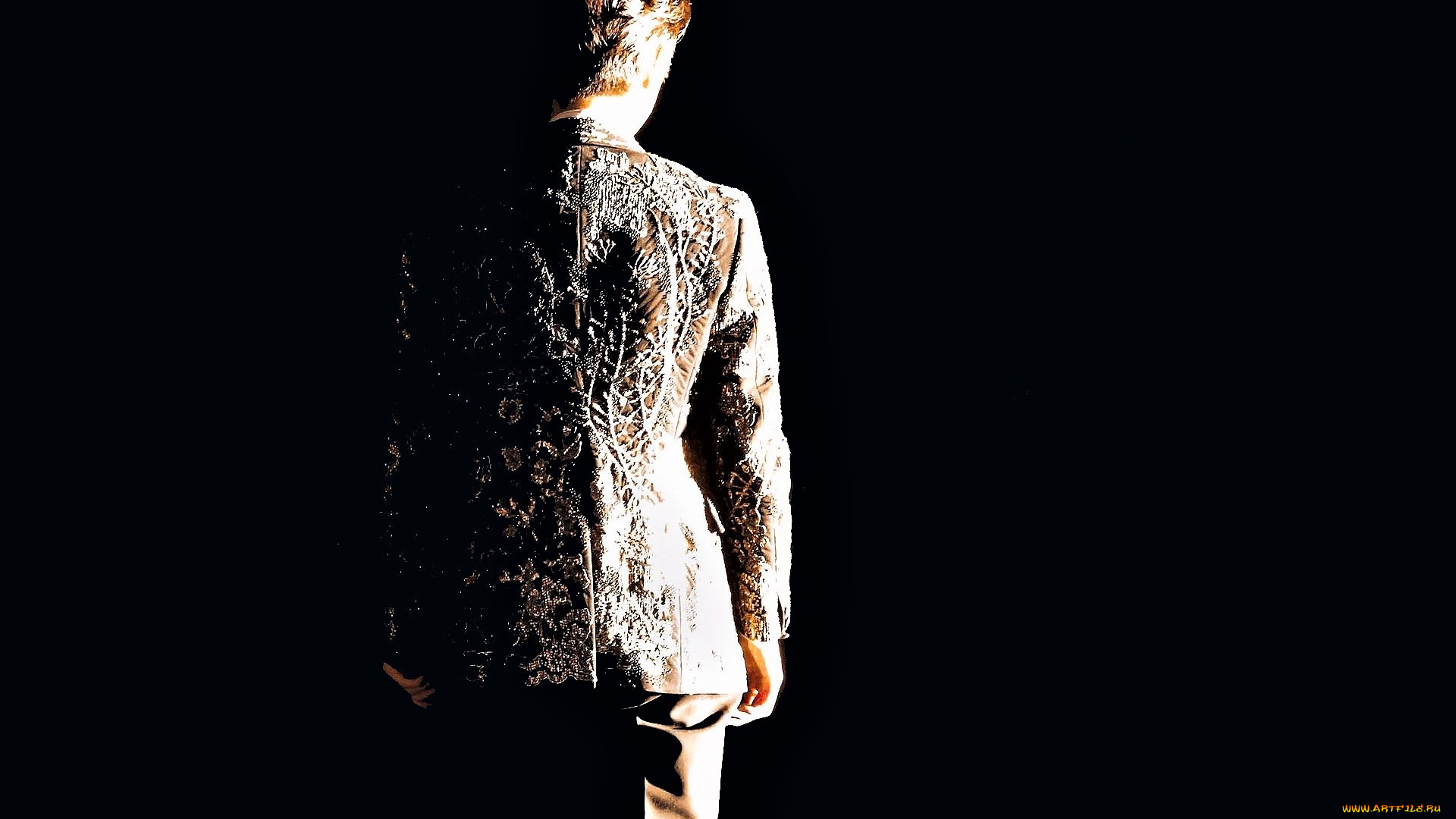 мужчины, wang, yi, bo, актер, певец, пиджак, спина