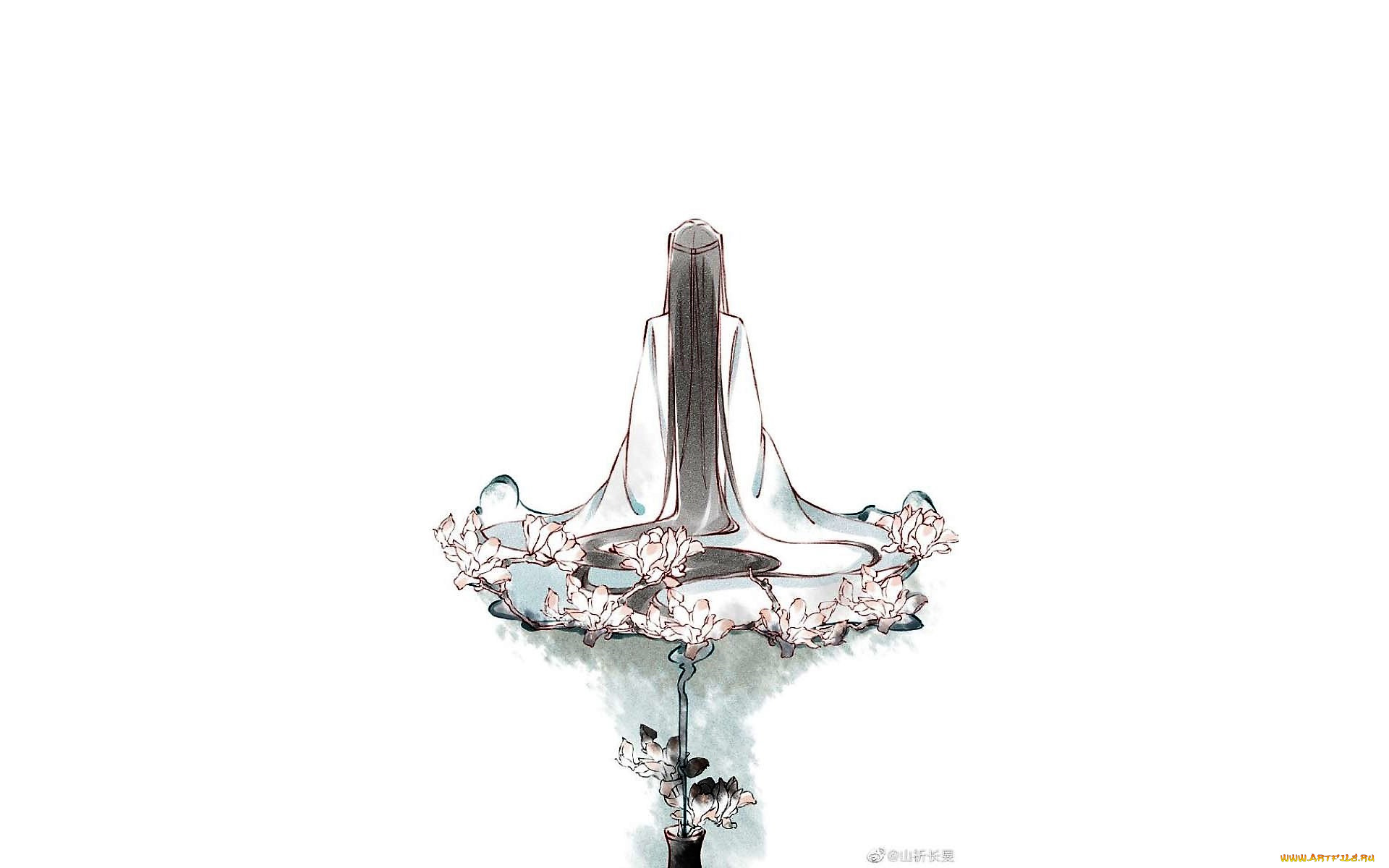 аниме, mo, dao, zu, shi, лань, ванцзи, цветы