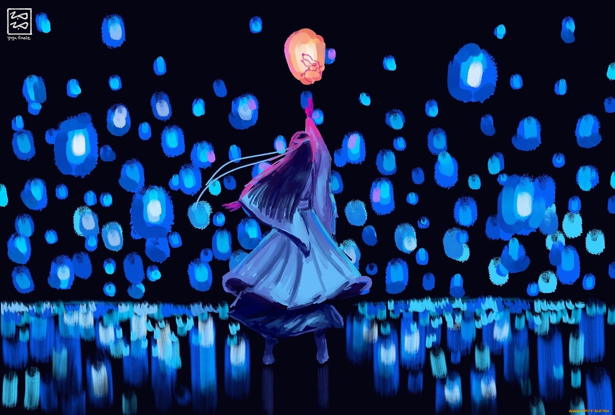 аниме, mo, dao, zu, shi, лань, ванцзи, фонари