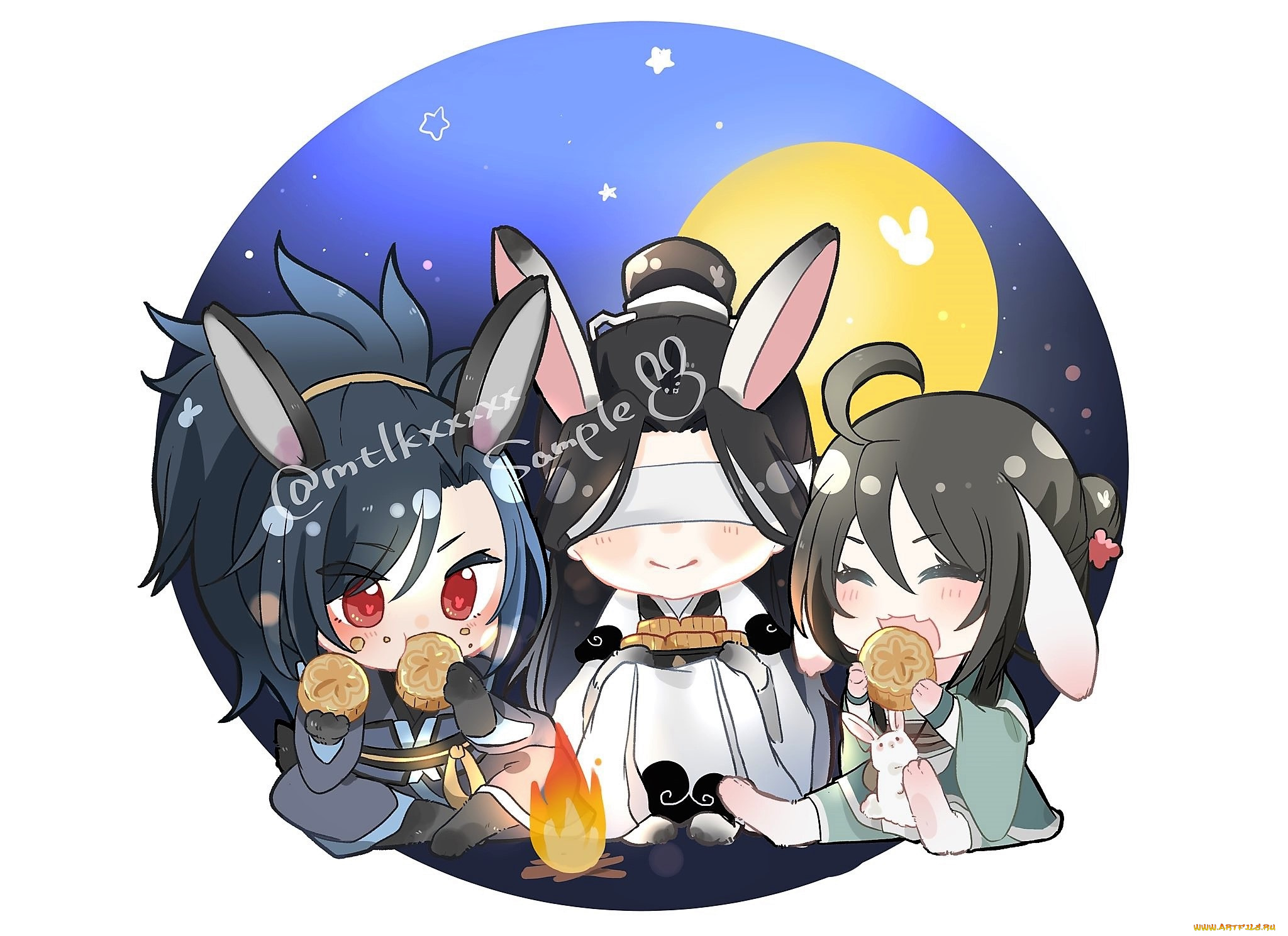 аниме, mo, dao, zu, shi, сюэ, ян, сяо, синчень, а-цин, печенье, уши