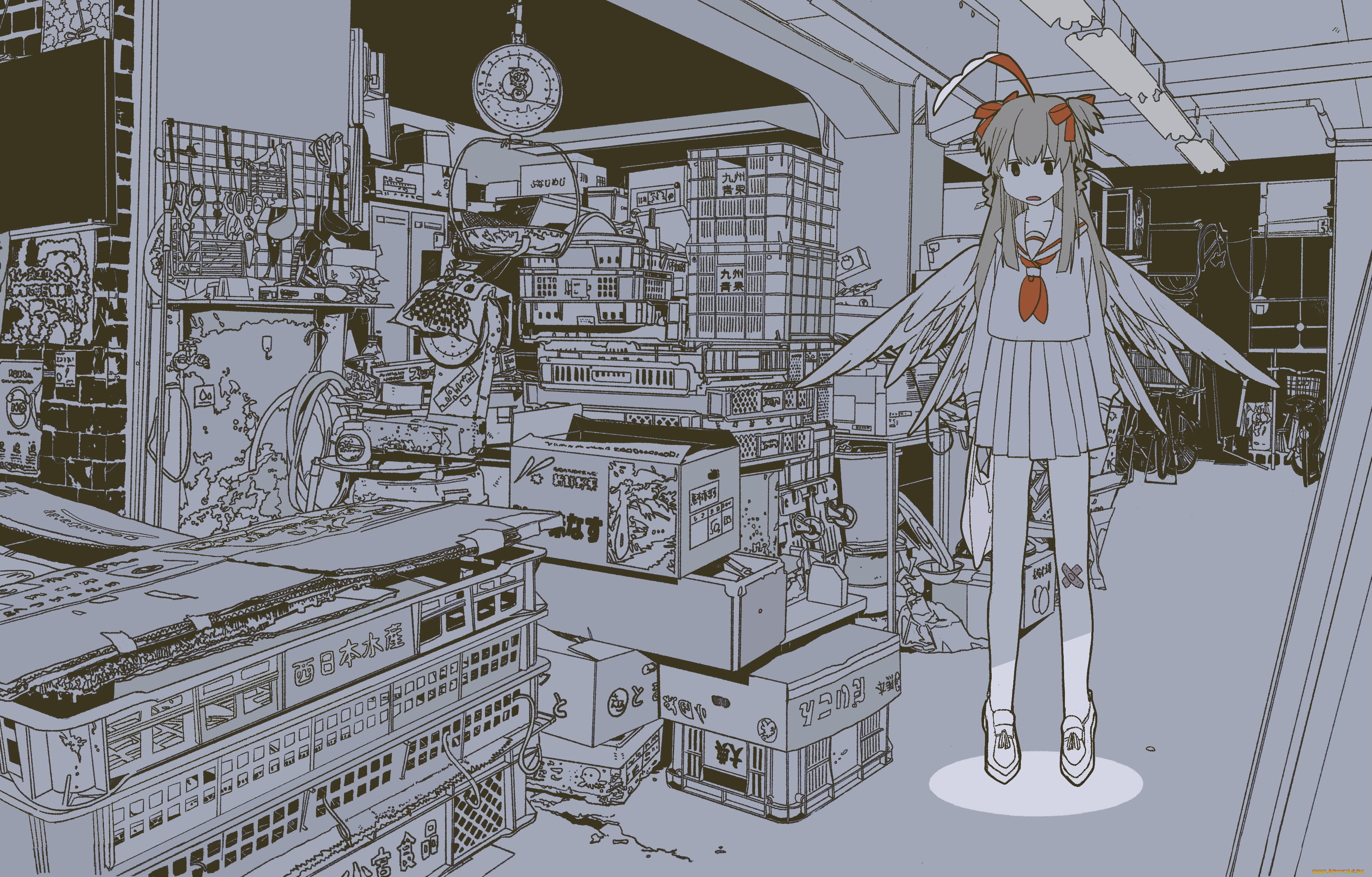 аниме, ангелы, , демоны, девушка