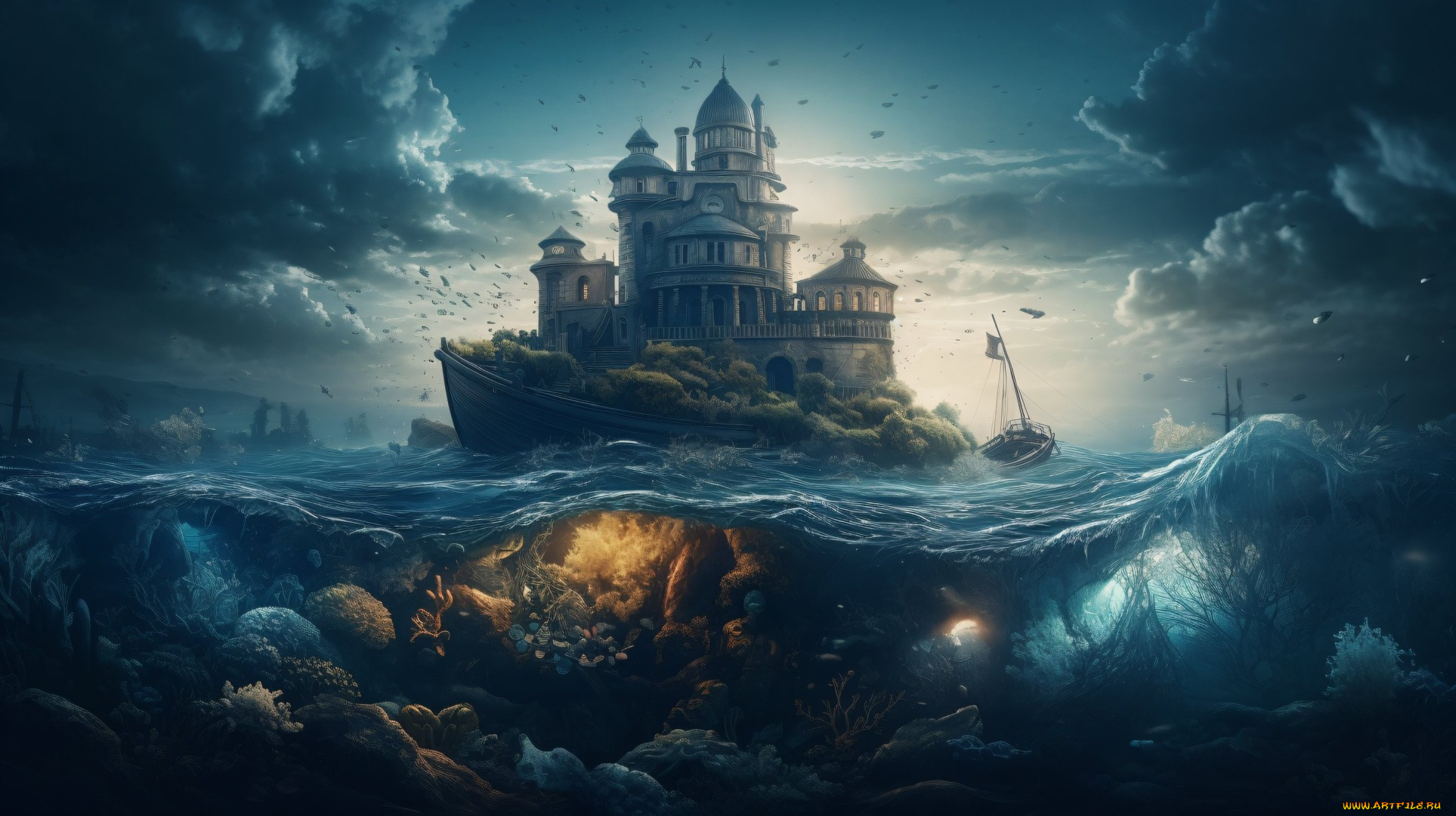 фэнтези, замки, нейросети, графика, нейроарт, ai, art, нейронные, сети, рисунки, нейро, искусство