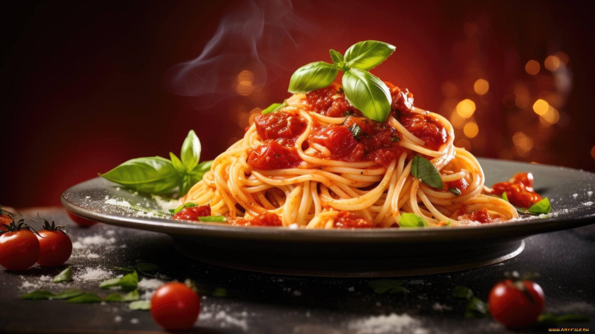 3д, графика, еда-, food, макароны, паста, спагетти, соус