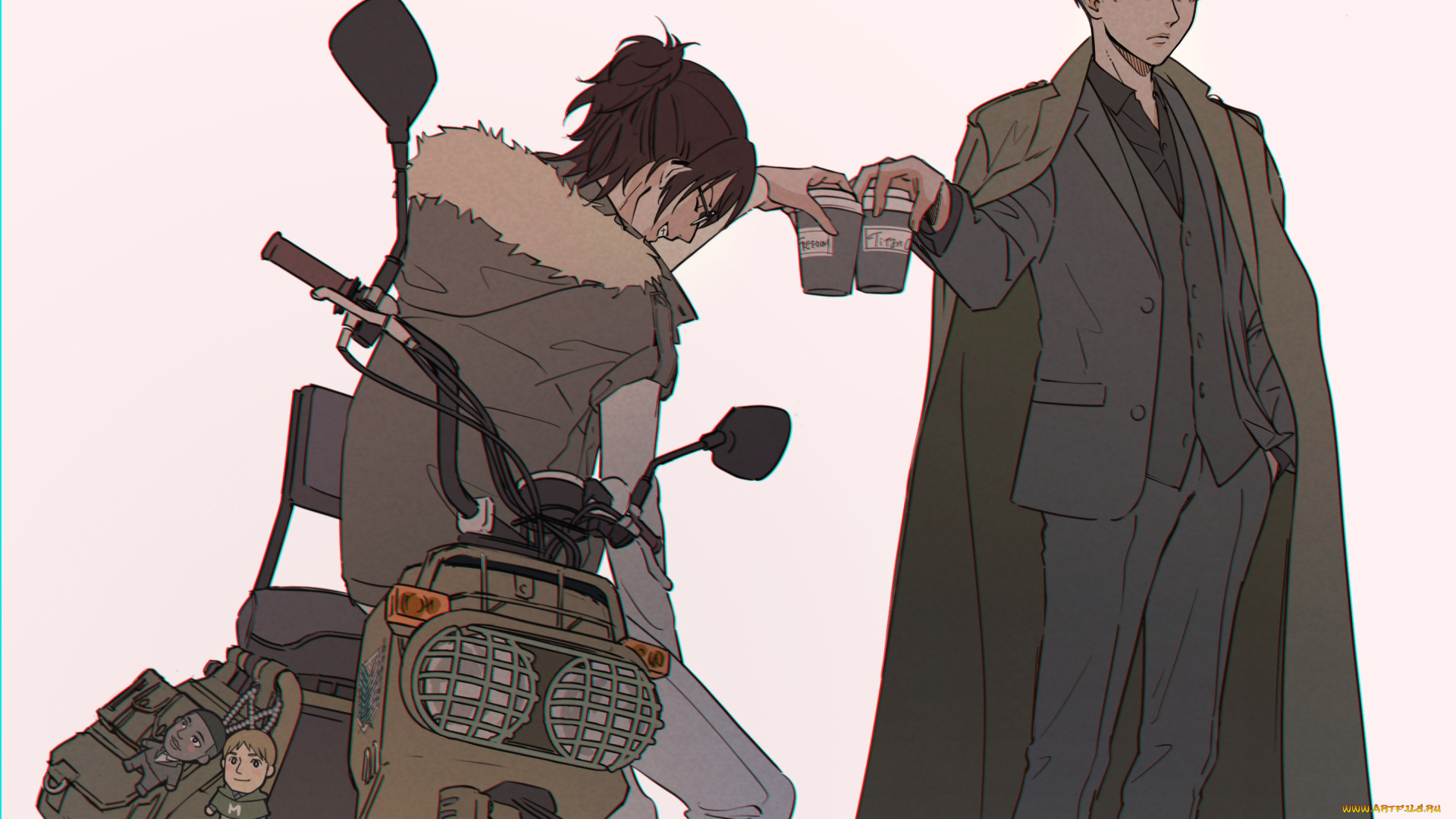 аниме, shingeki, no, kyojin, атака, титанов