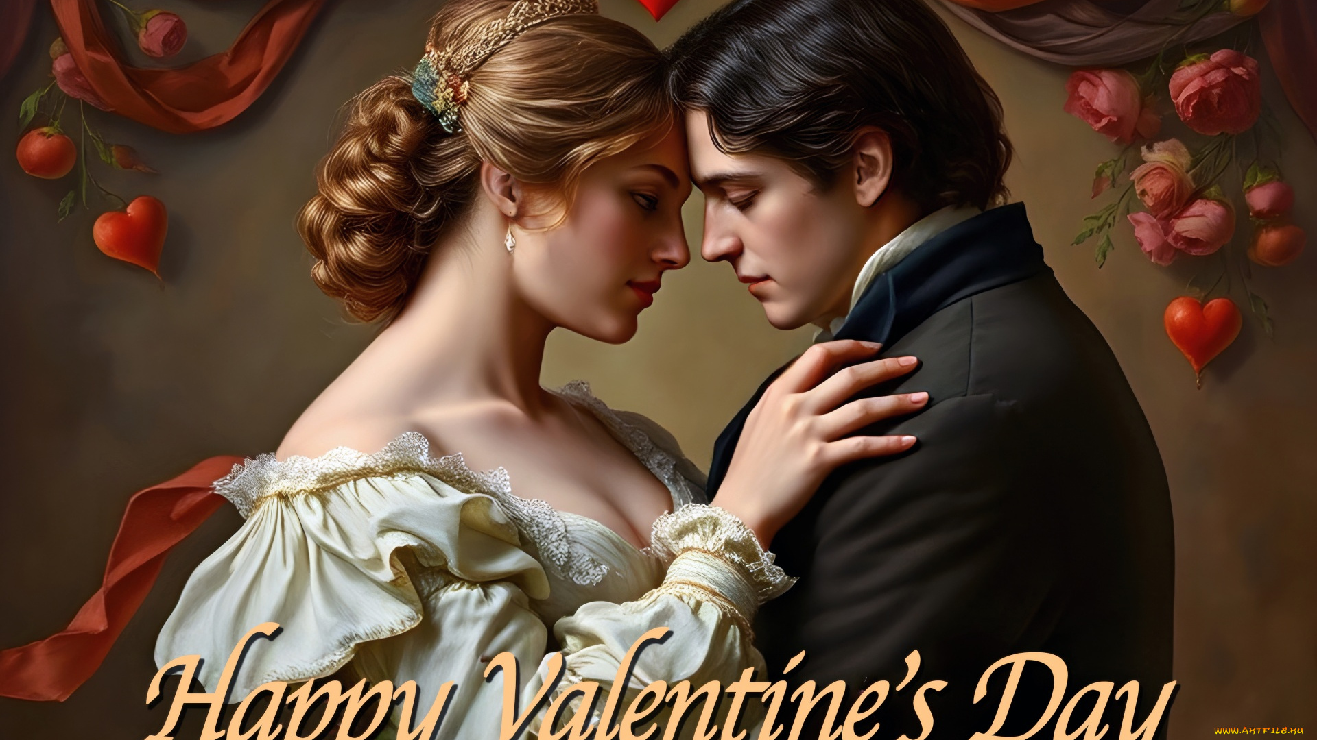 праздничные, день, святого, валентина, , сердечки, , любовь, влюбленные, надпись