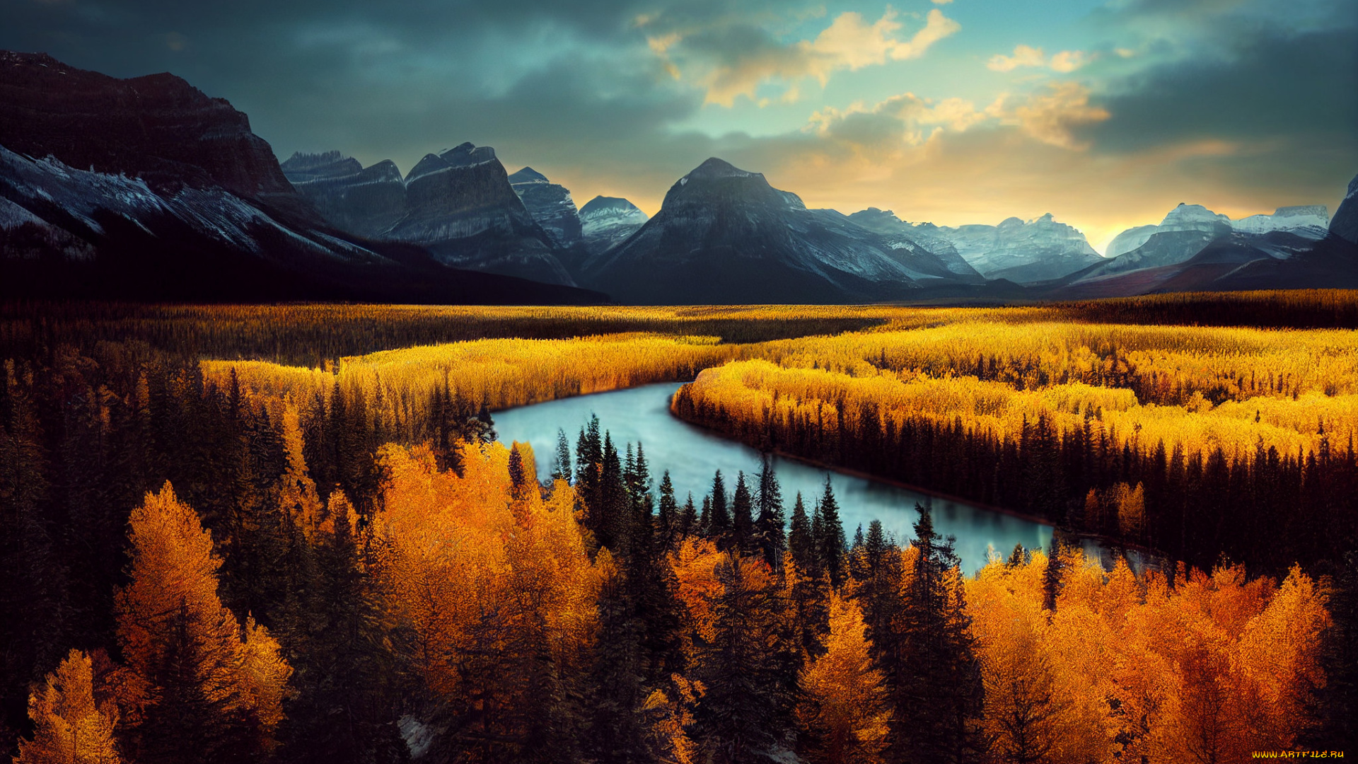 разное, компьютерный, дизайн, пейзаж