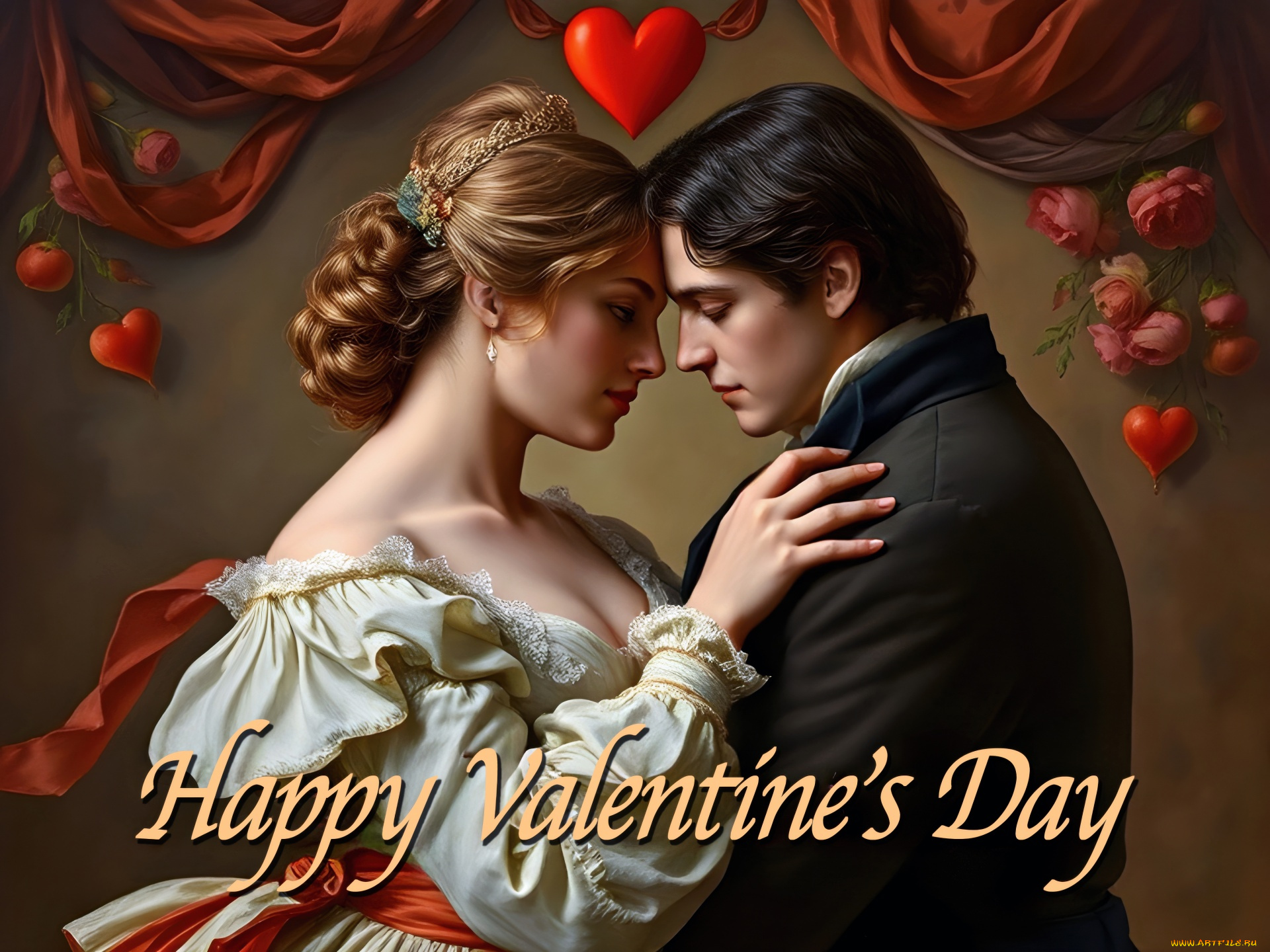 праздничные, день, святого, валентина, , сердечки, , любовь, влюбленные, надпись