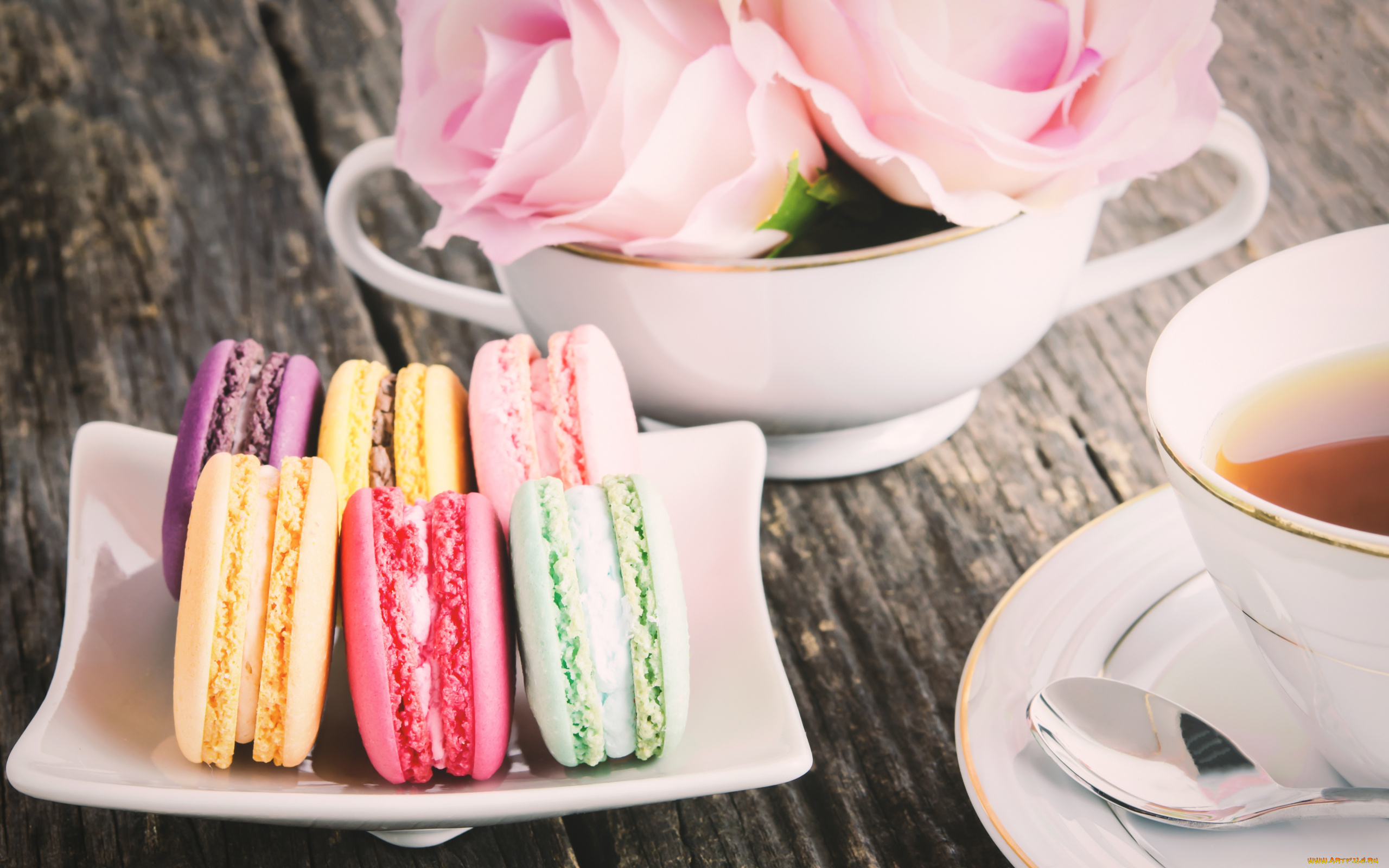 еда, макаруны, лакомство, ассорти