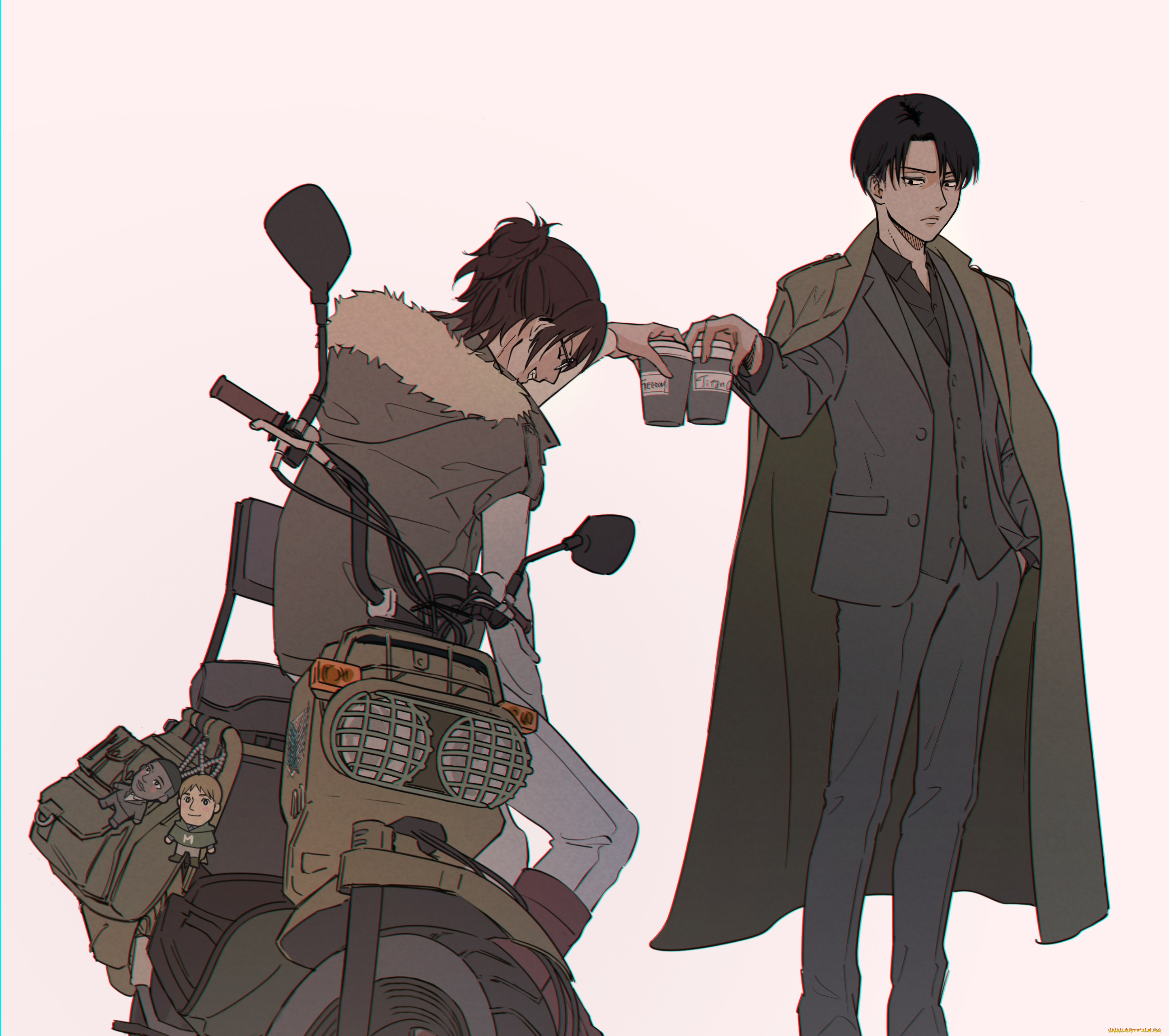 аниме, shingeki, no, kyojin, атака, титанов