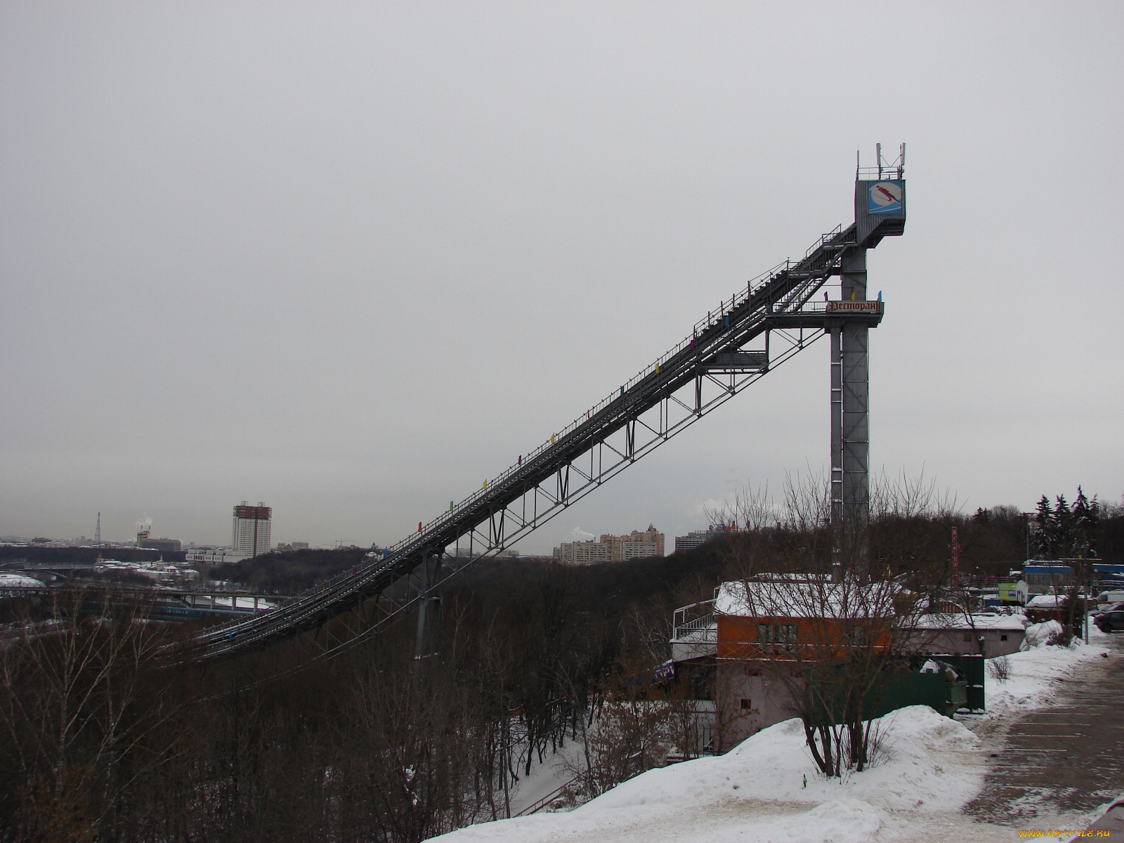 воробьевы, горы, трамплин, города, москва, россия