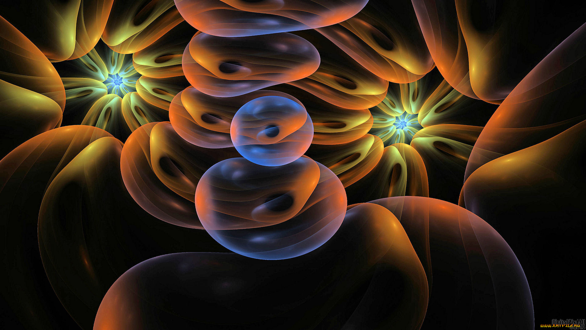 3д, графика, fractal, фракталы, цвета, узор