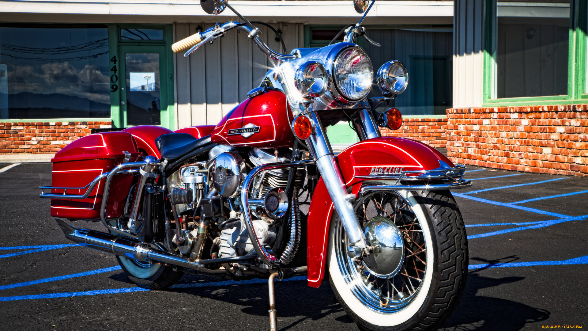 1963, harley, davidson, duo-glide, мотоциклы, harley-davidson, улица, байк, площадка