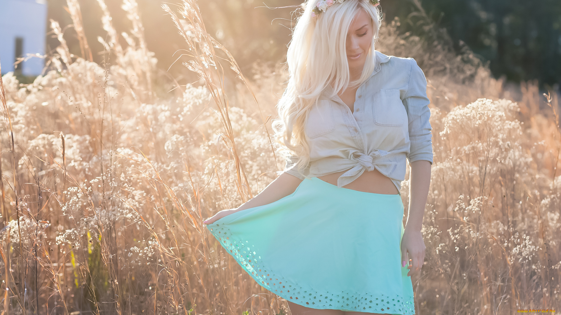 aida, ridic, девушки, венок, юбка, aida, ridic