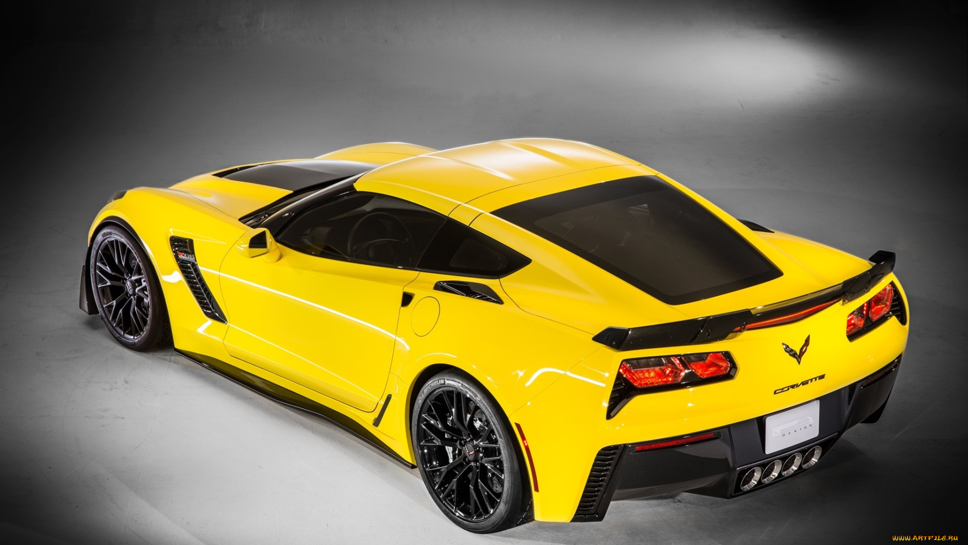 автомобили, corvette, stingray, z06, c7, 2014г, желтый