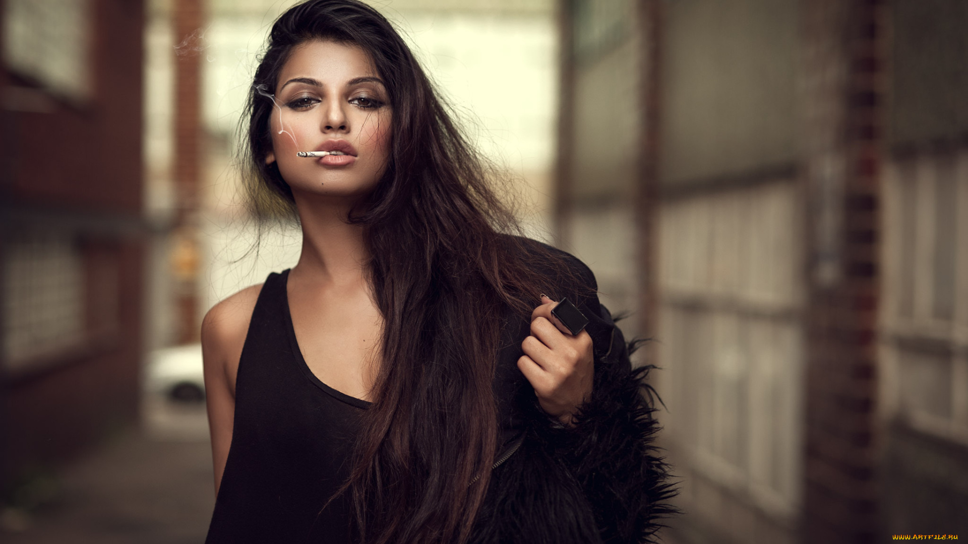 девушки, -unsort, , брюнетки, , шатенки, сигарета, взгляд, лицо