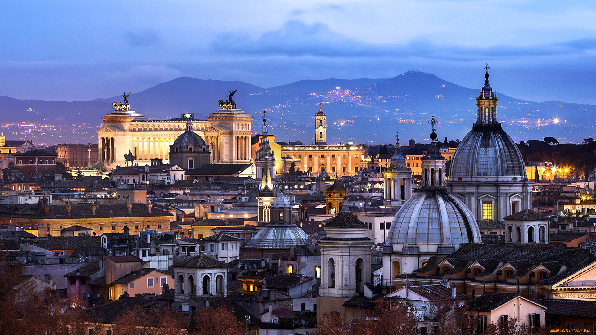 города, рим, , ватикан, , италия, вечер, панорама, архитектура, ватикан, vatican, rome, italy, огни, здания, дома, небо