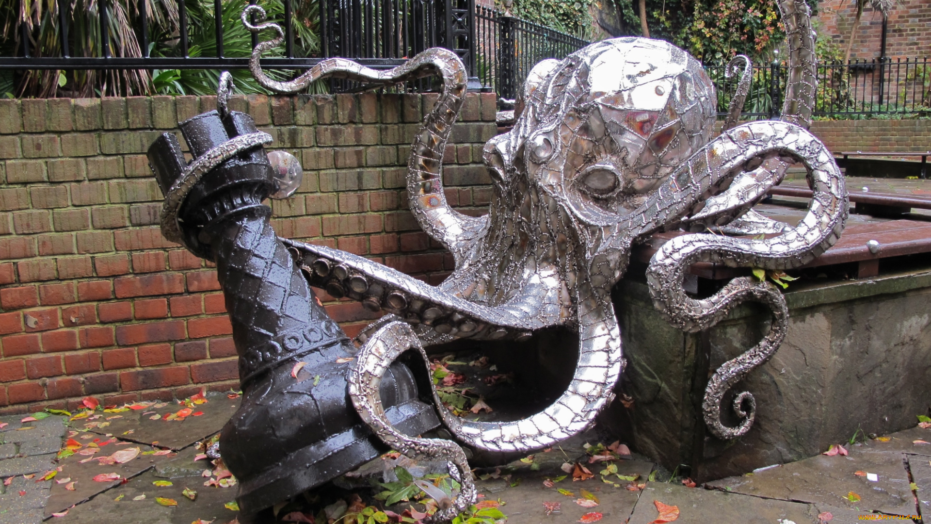 hastings, , east, sussex, , uk, города, -, памятники, , скульптуры, , арт-объекты, город, улица, статуя, пешка, осьминог