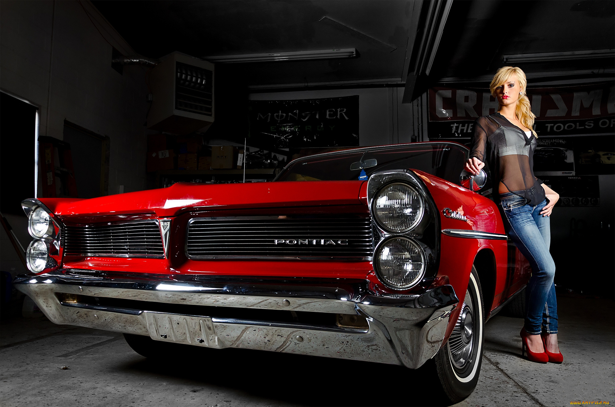 автомобили, авто, с, девушками, автомобиль, девушка, pontiac, catalina, missy, nicole, красный