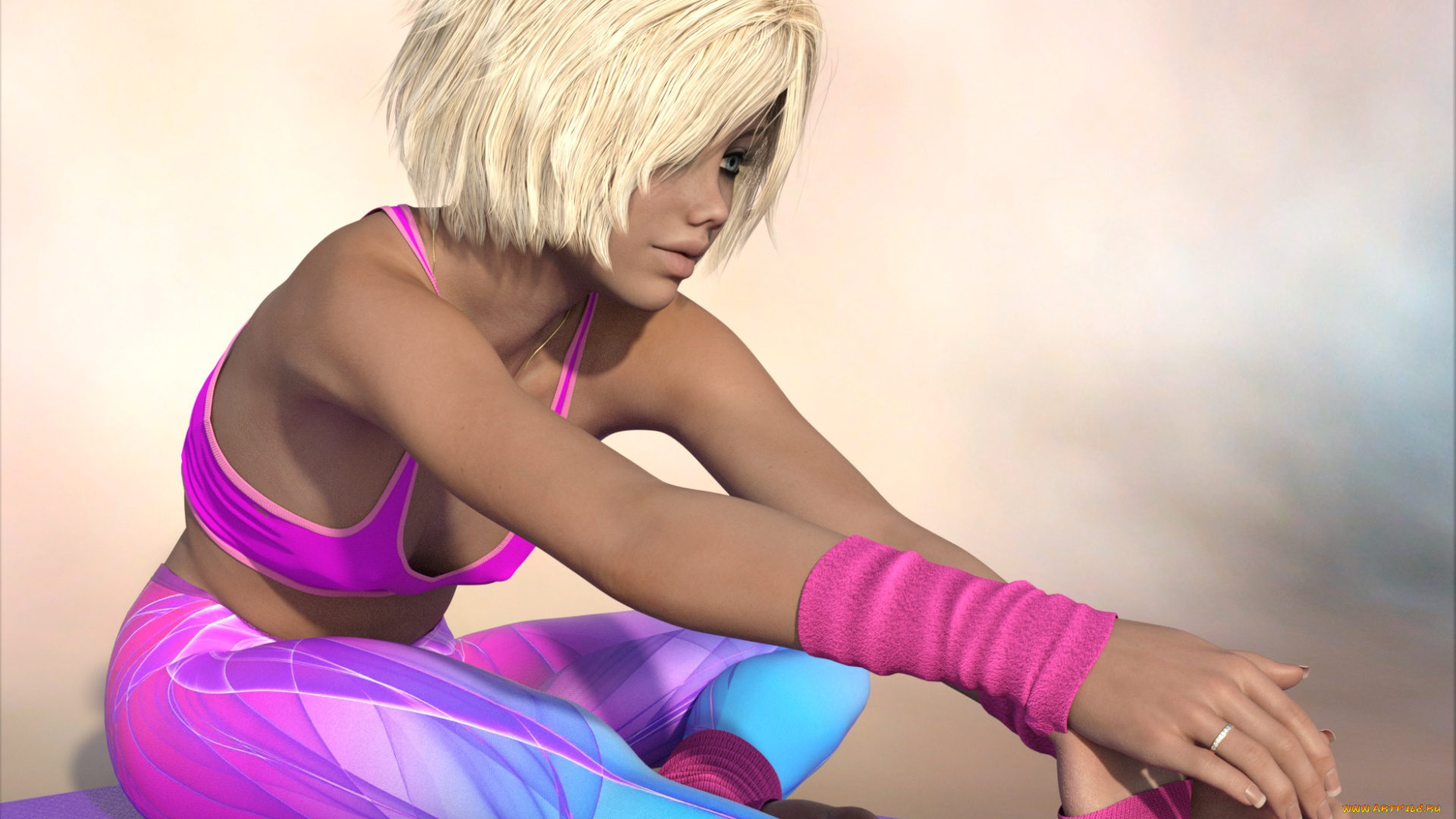 3д, графика, люди, , people, девушка, взгляд, фон